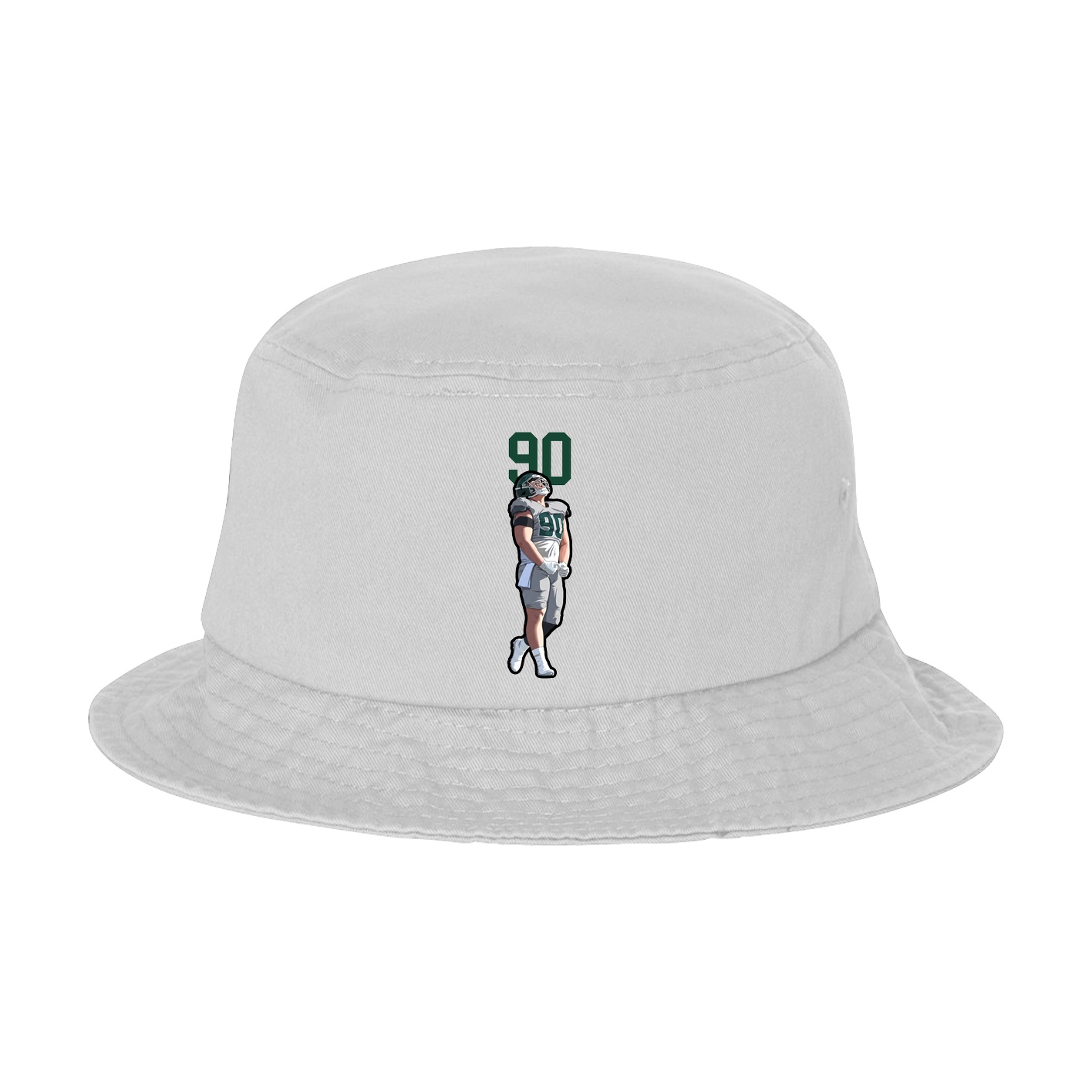 Bucket Cap — Number Top in White