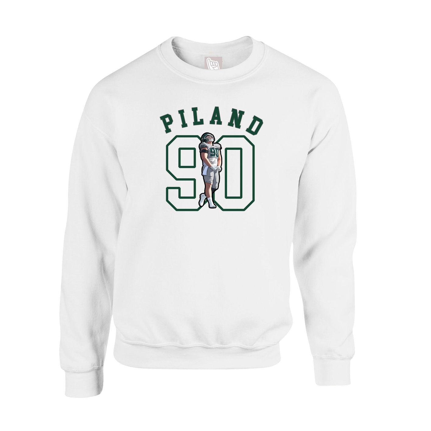 Fleece Crew — Shirsey Arch in White