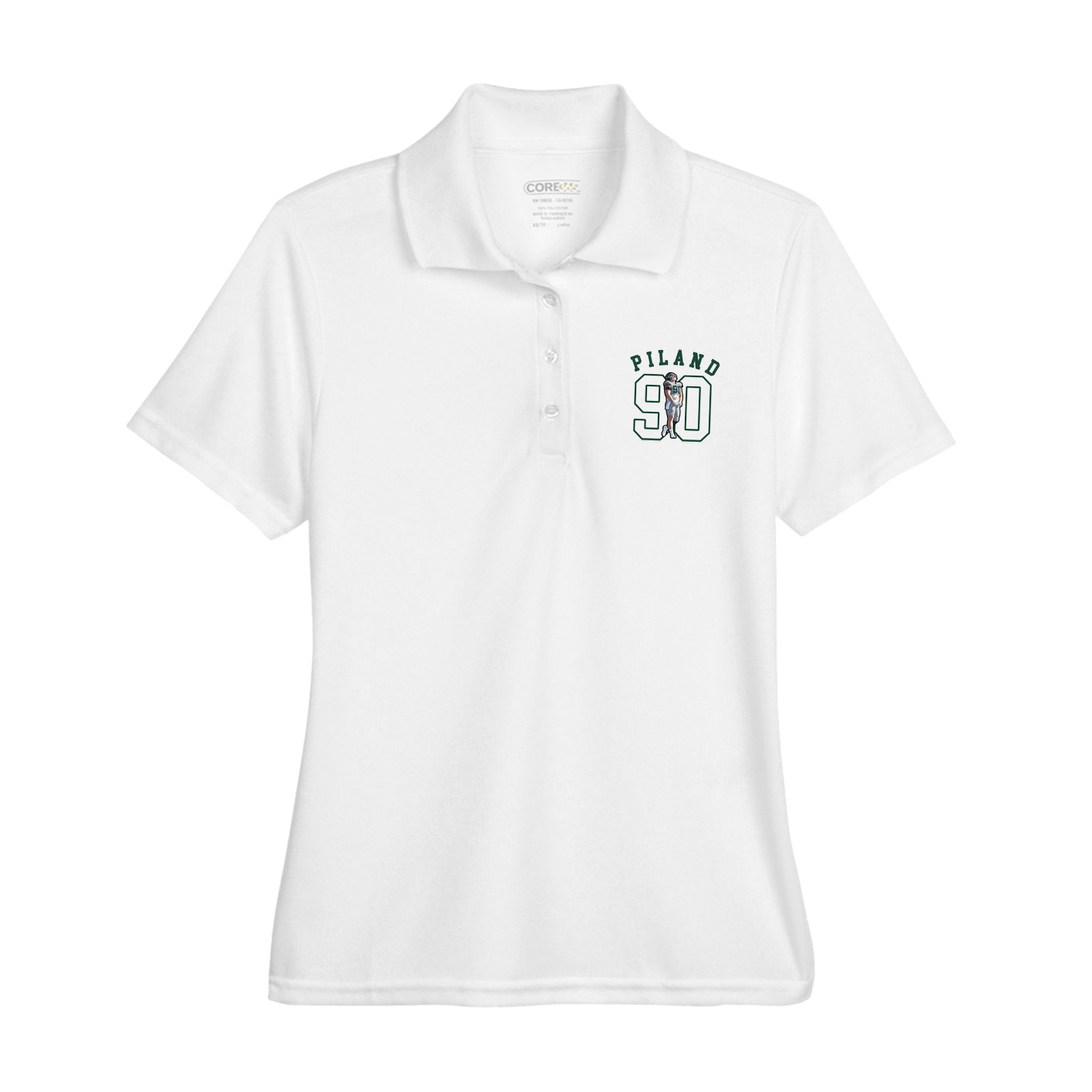 Womens Performance Polo — Shirsey Arch in White