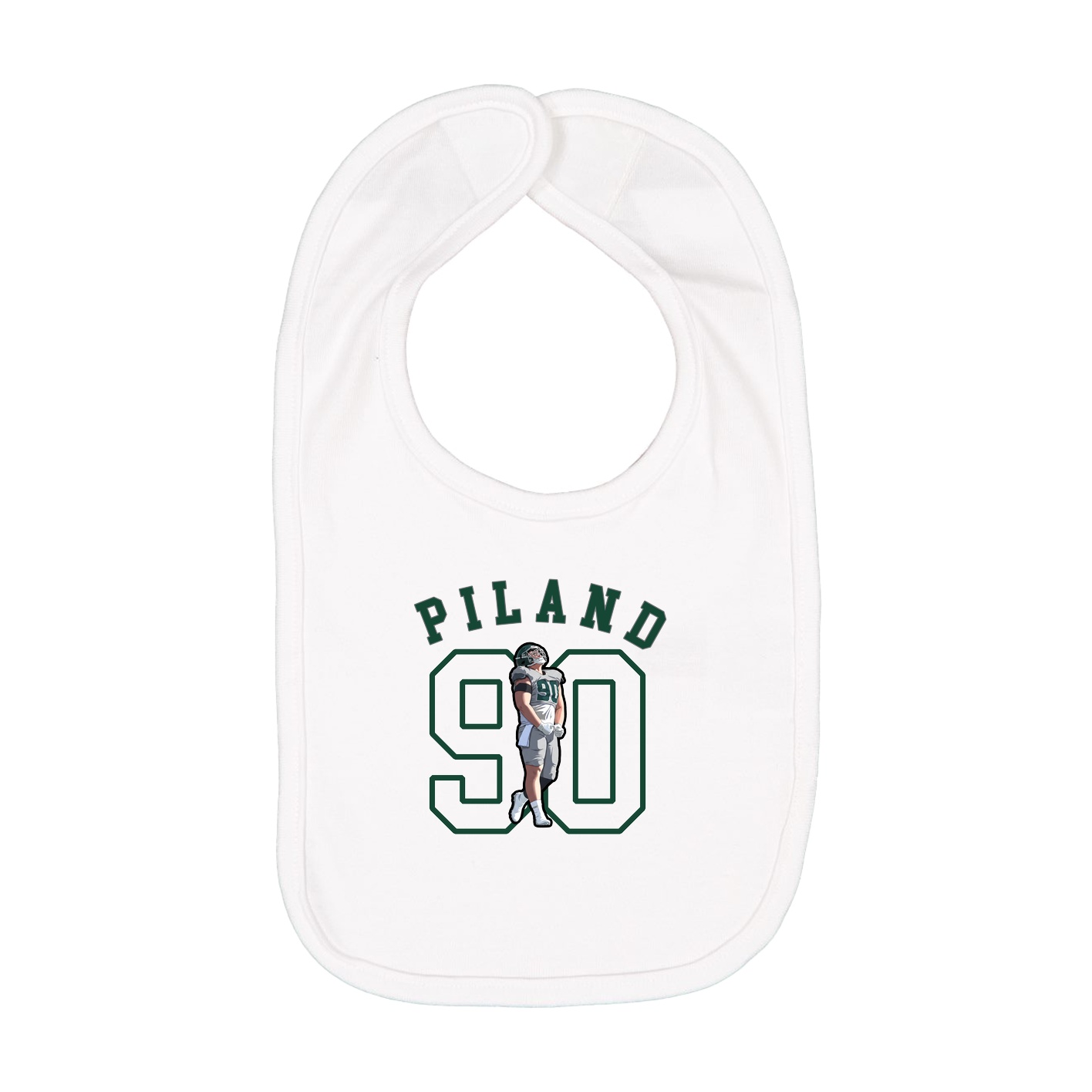 Infant Bib — Shirsey Arch in White