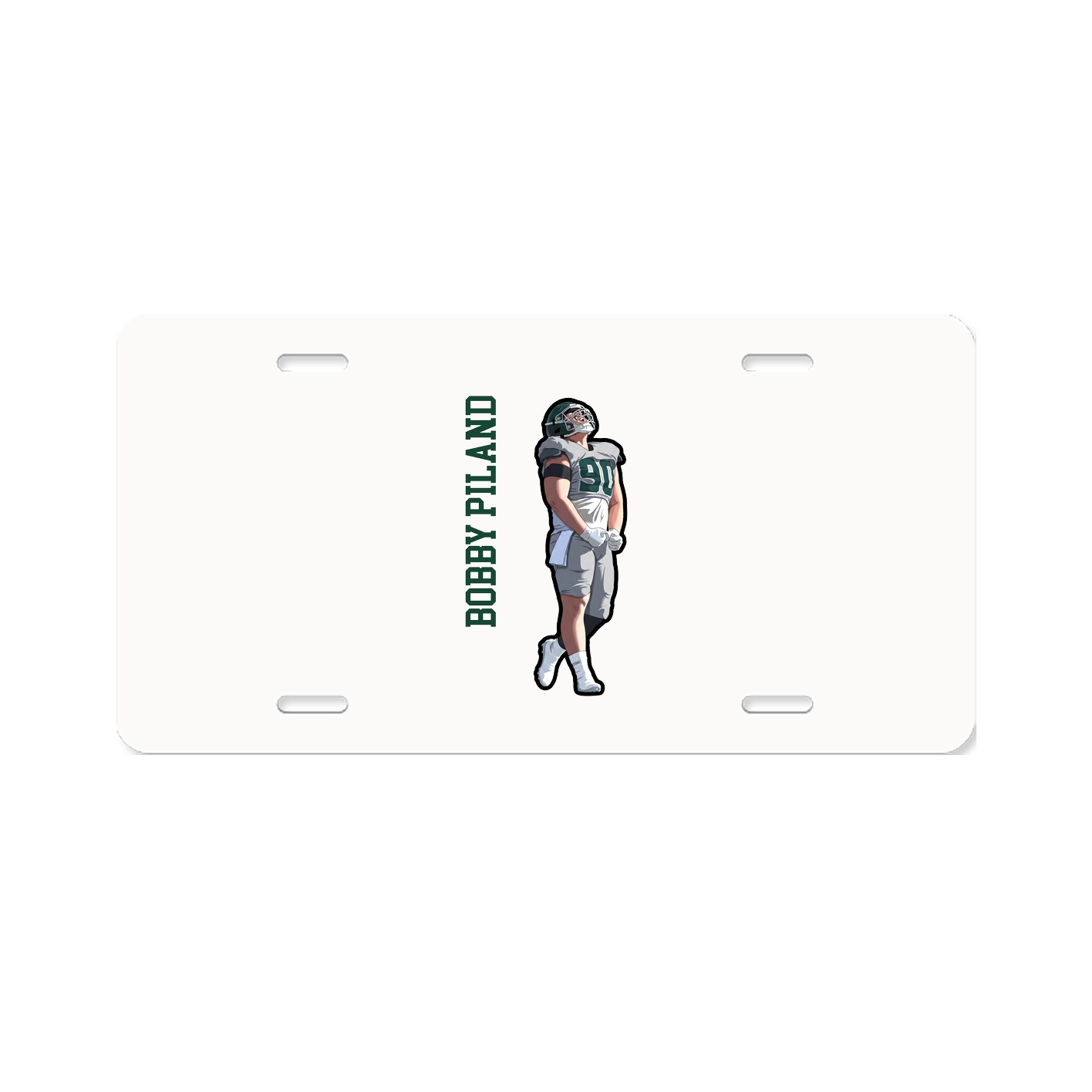 License Plate — Name Vertical in Classic