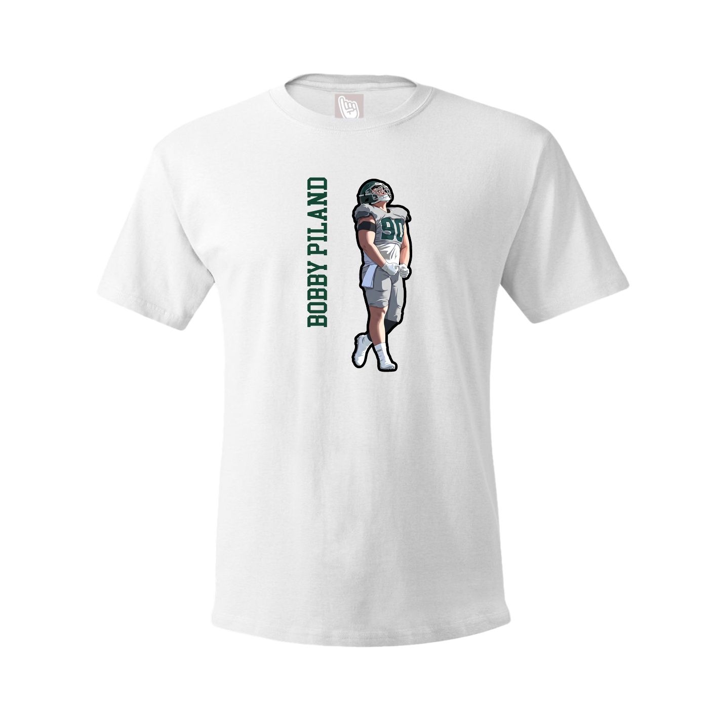 Tee — Name Vertical in White
