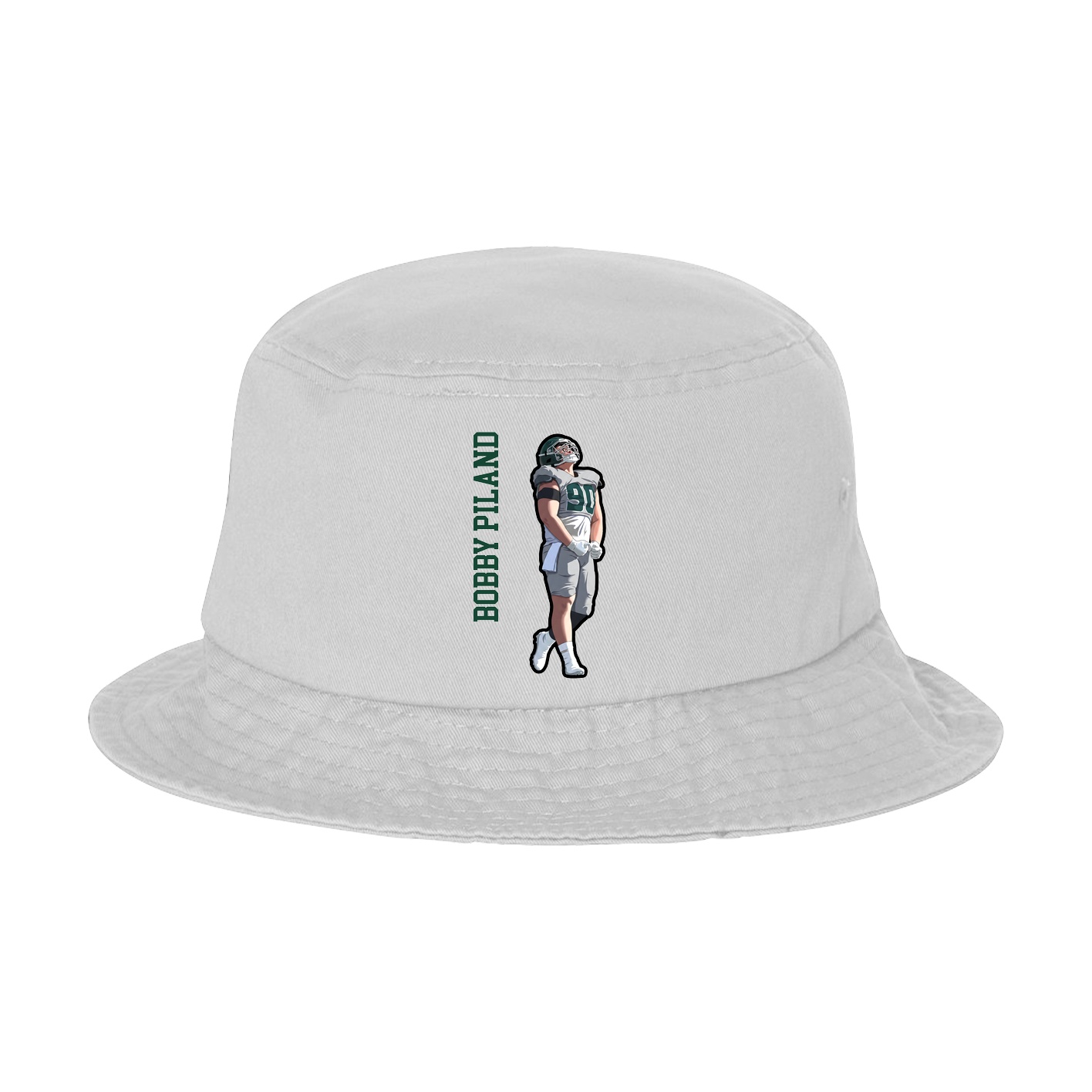 Bucket Cap — Name Vertical in White