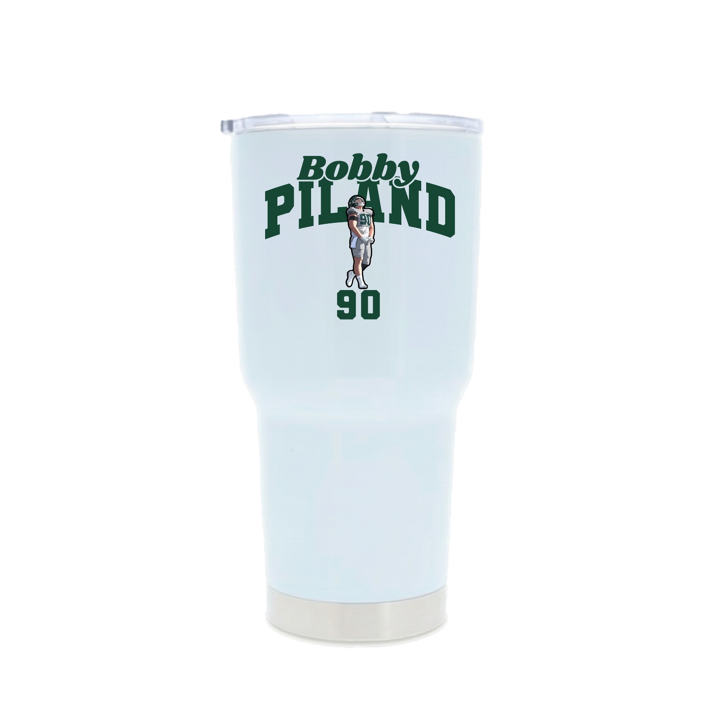 30oz Stainless Steel Tumbler — Signature Arch in White