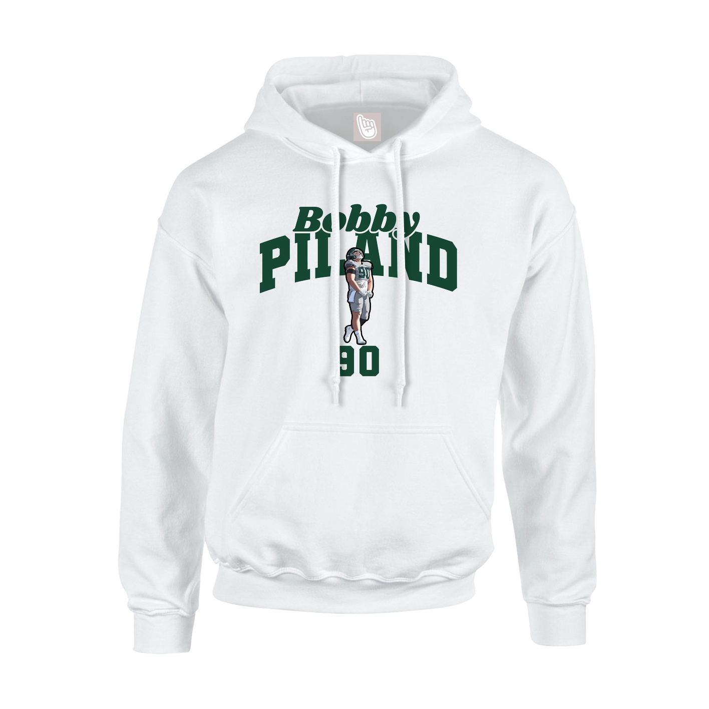 Youth Hoodie — Signature Arch in White