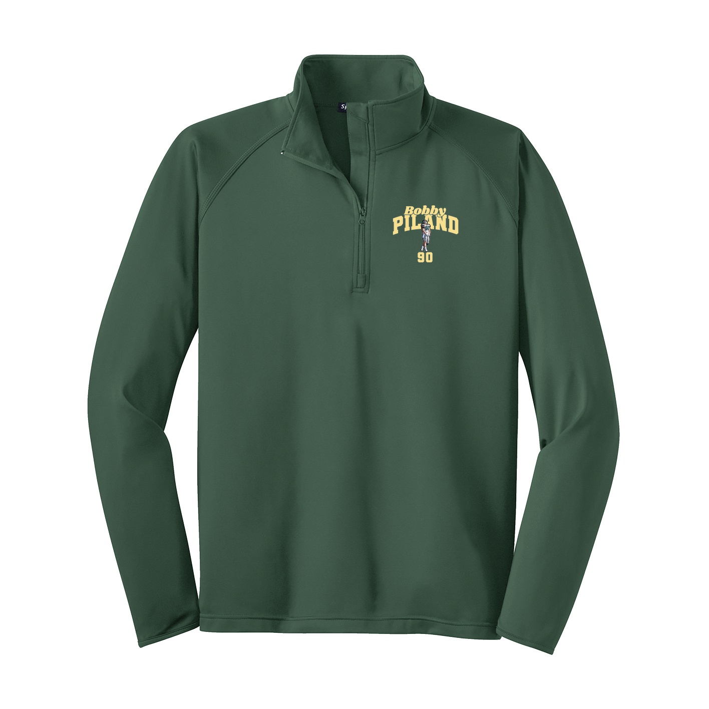 Q-Zip Pullover — Signature Arch in Green