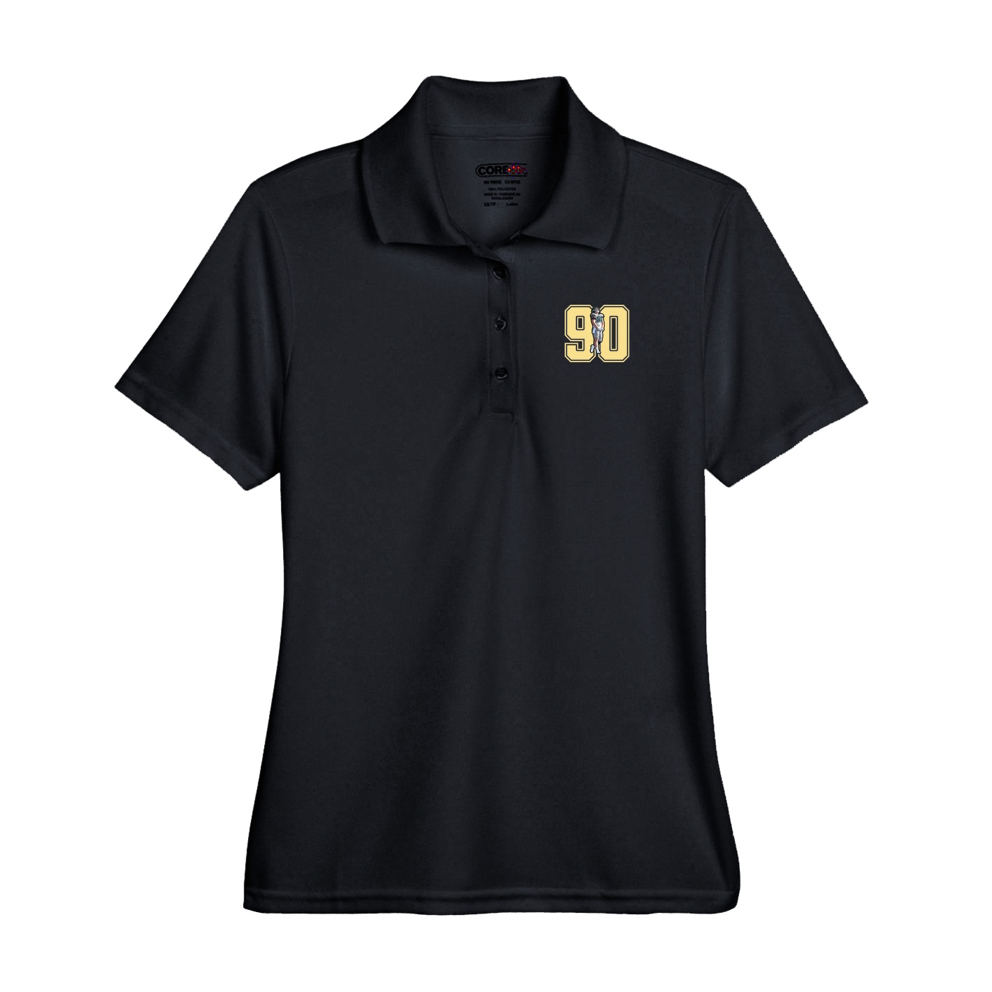 Performance Polo — Number in Black