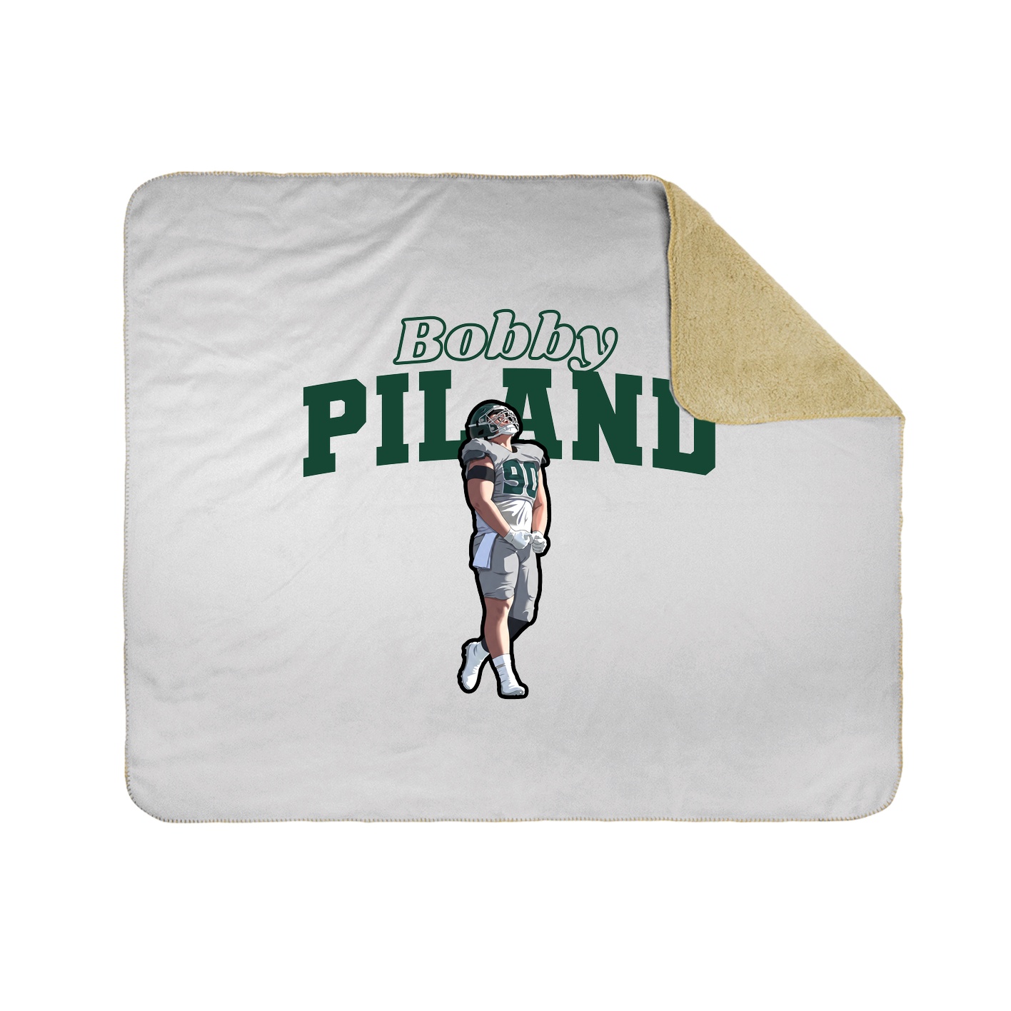 Throw Blanket — Name Arch in White