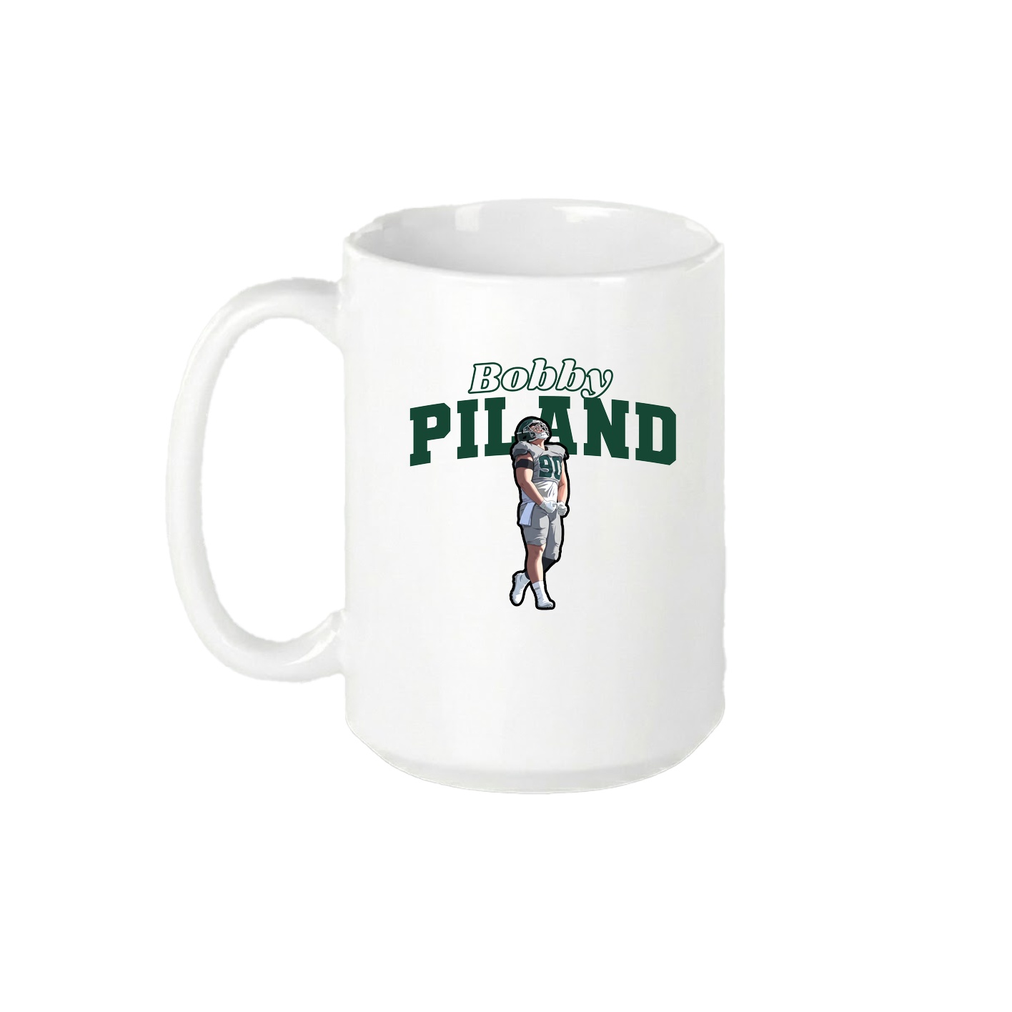 15oz Coffee Mug — Name Arch in White