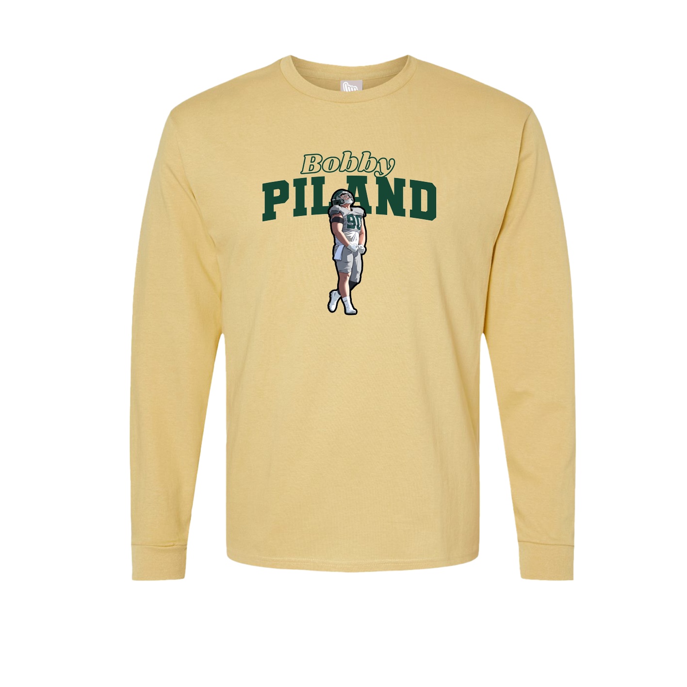 Long Sleeve Tee — Name Arch in Vegas Gold