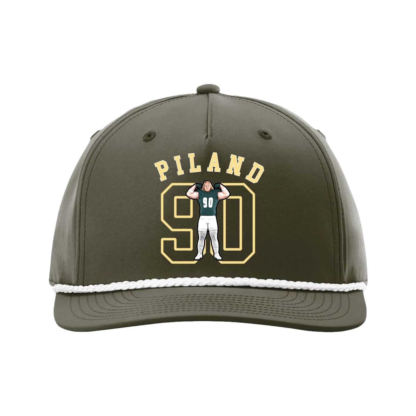 Five-Panel Classic Rope Cap — Shirsey Arch in Green