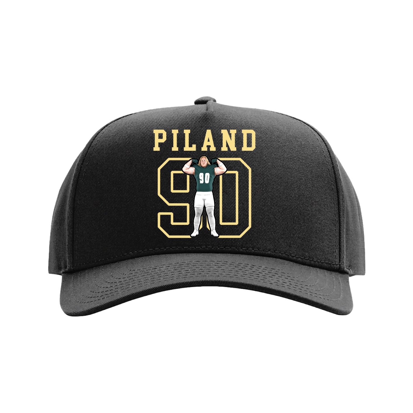 Full Fabric Five-Panel Champ Cap — Shirsey in Black