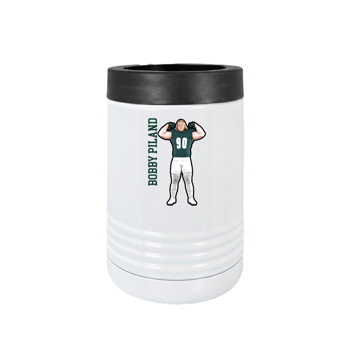 Beverage Holder — Name Vertical in White