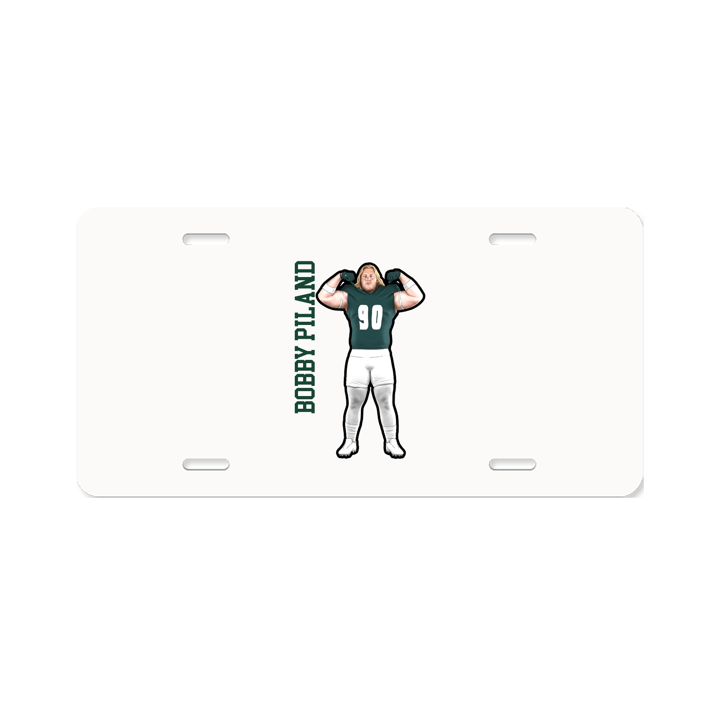 License Plate — Name Vertical in Classic