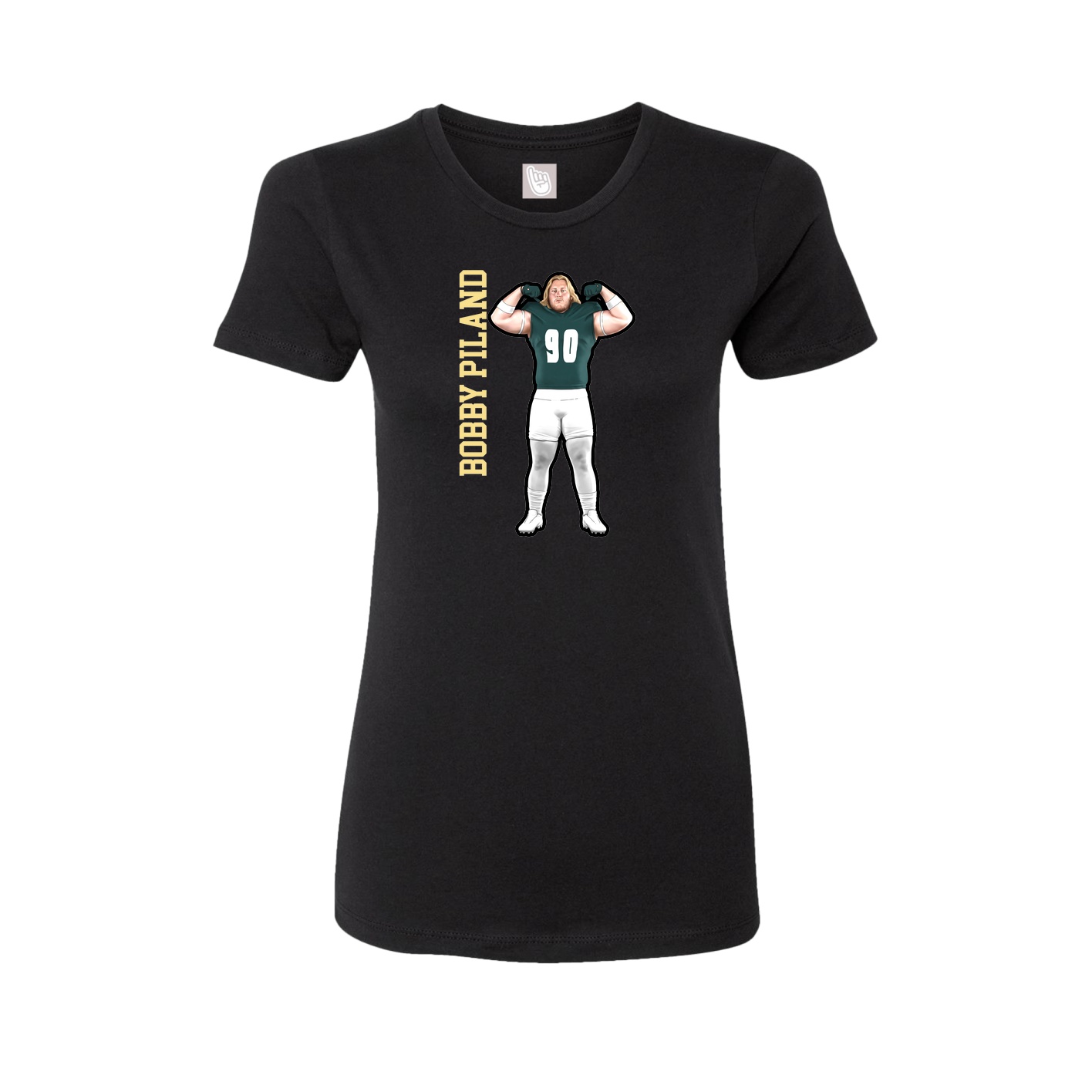 Womens Tee — Name Vertical in Black