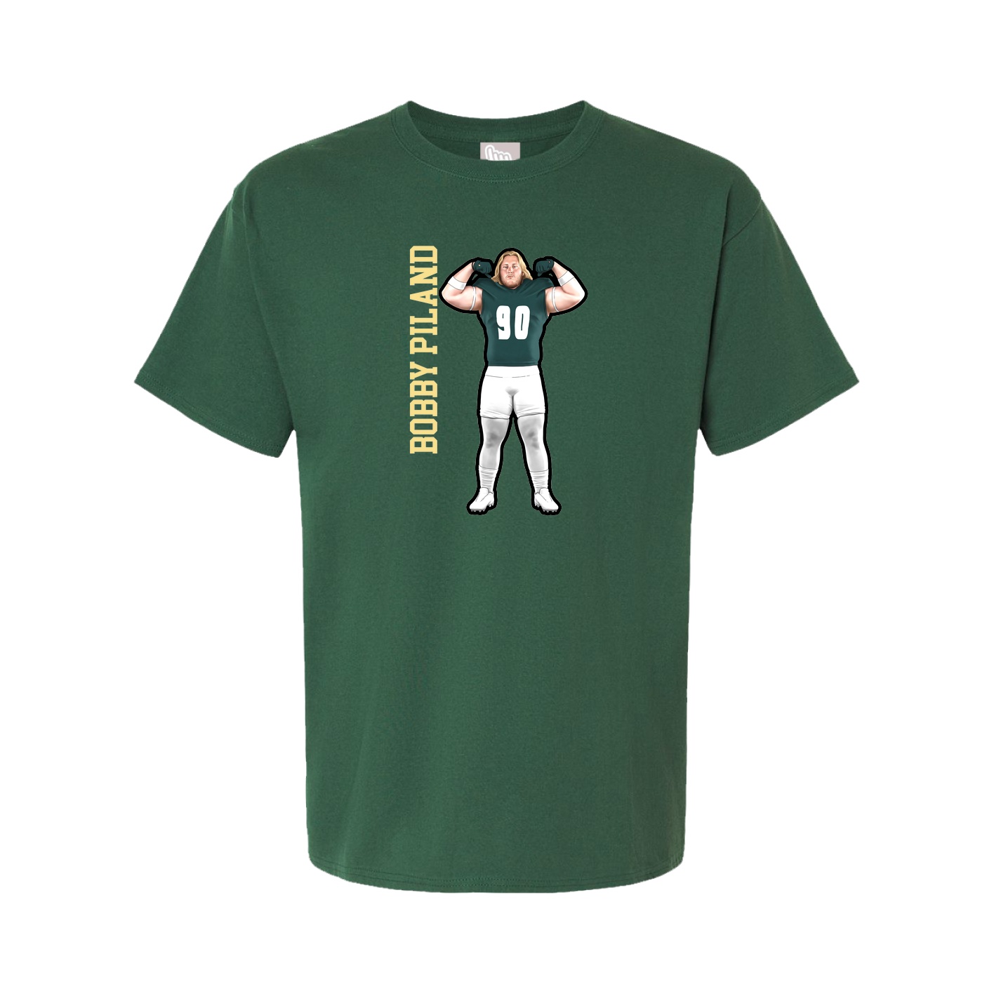 Youth Tee — Name Vertical in Green