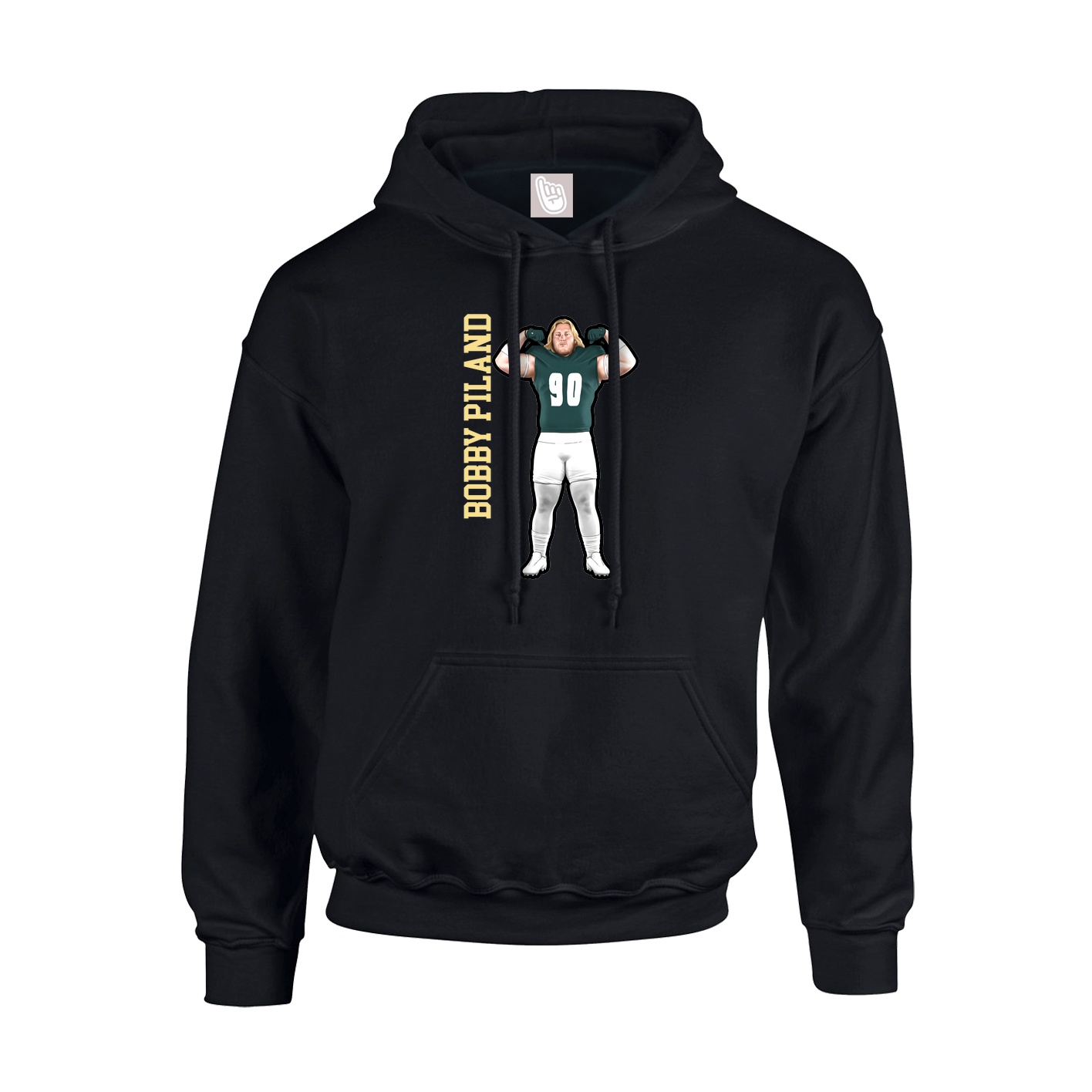 Hoodie — Name Vertical in Black