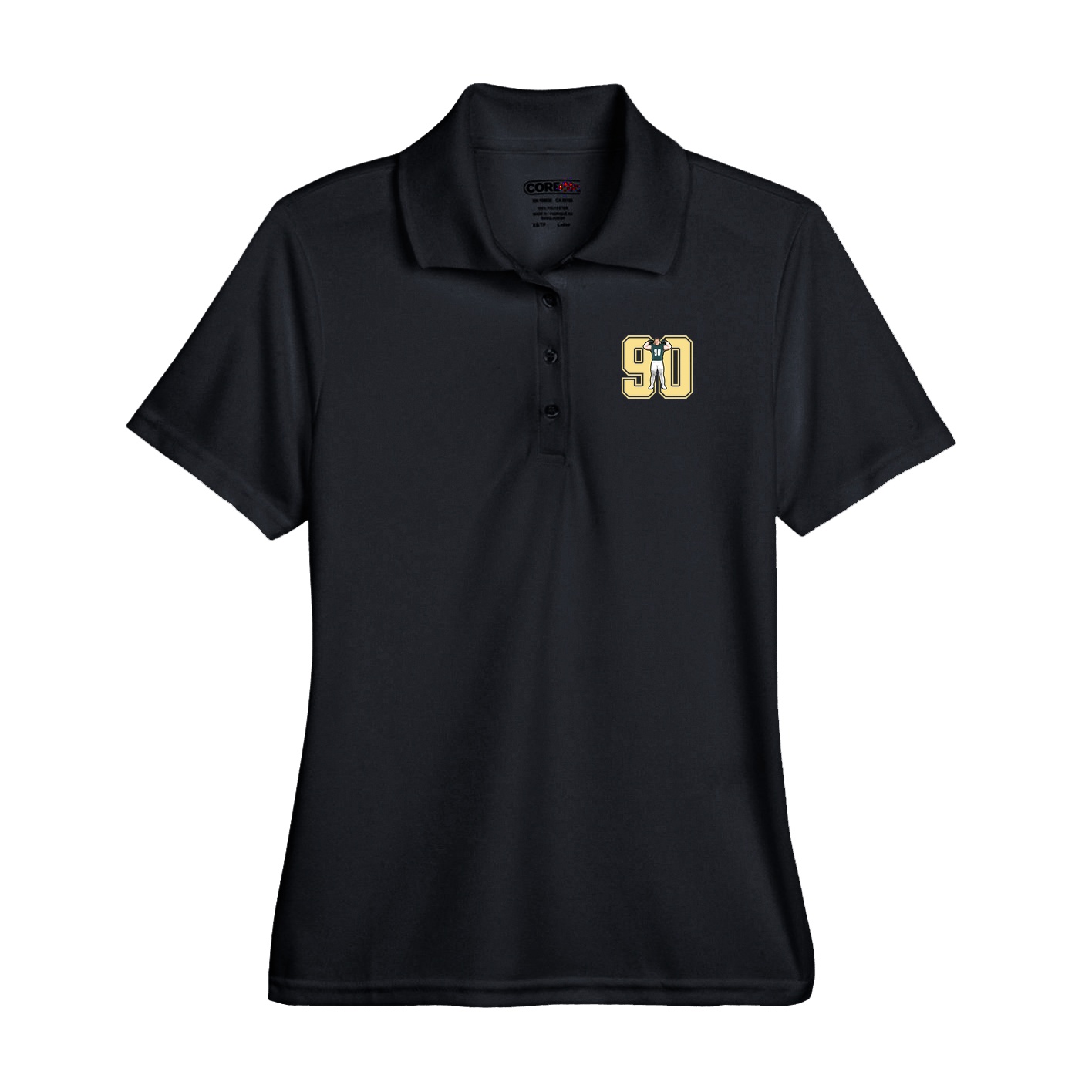 Performance Polo — Number in Black