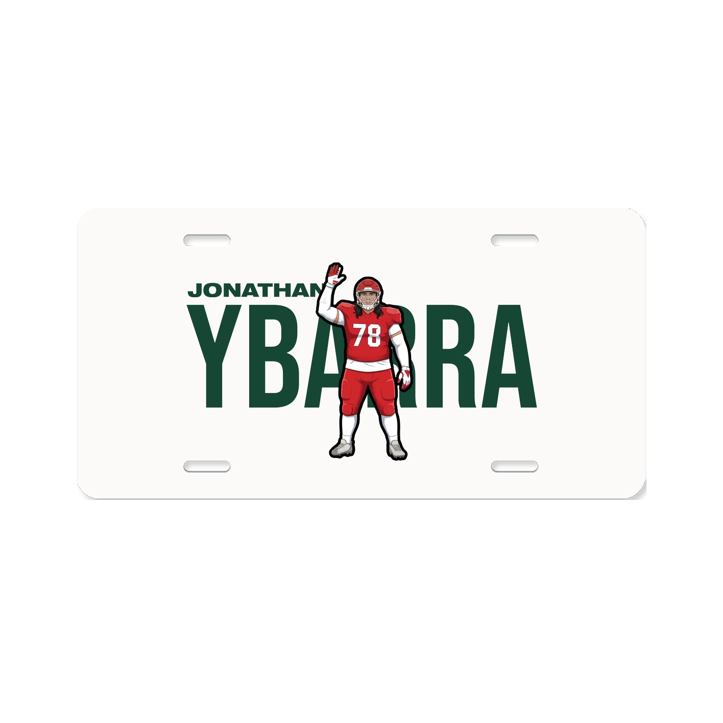 License Plate — Player Name in Classic