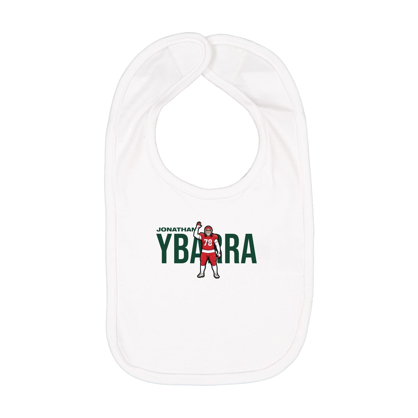 Infant Bib — Player Name in White