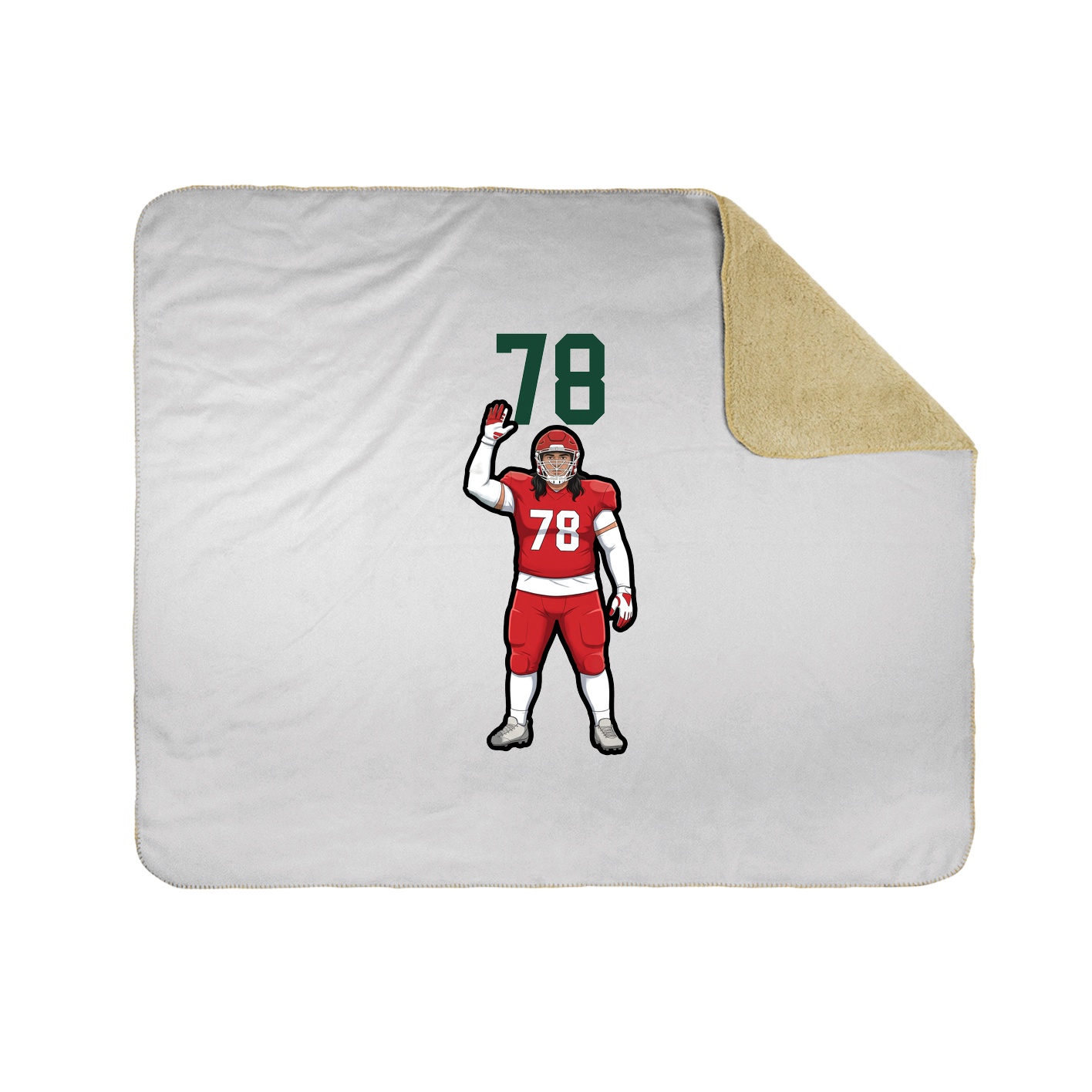 Throw Blanket — Number Top in White