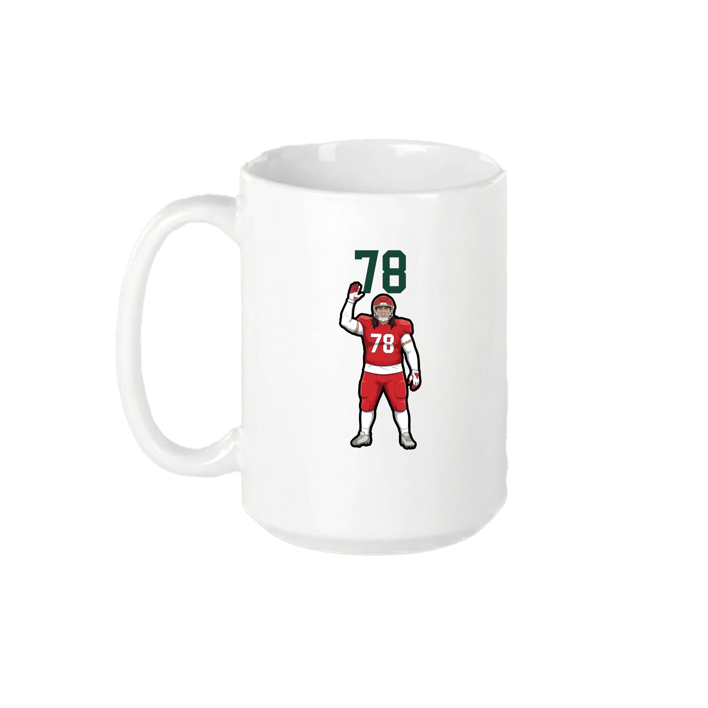 15oz Coffee Mug — Number Top in White