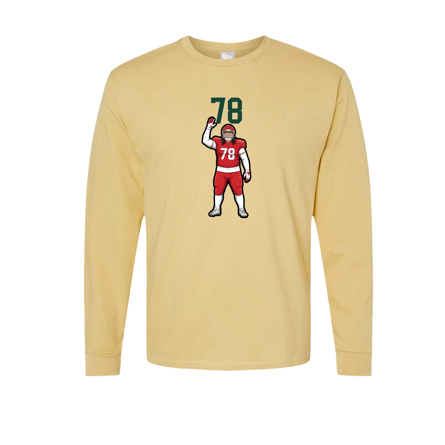 Long Sleeve Tee — Number Top in Vegas Gold