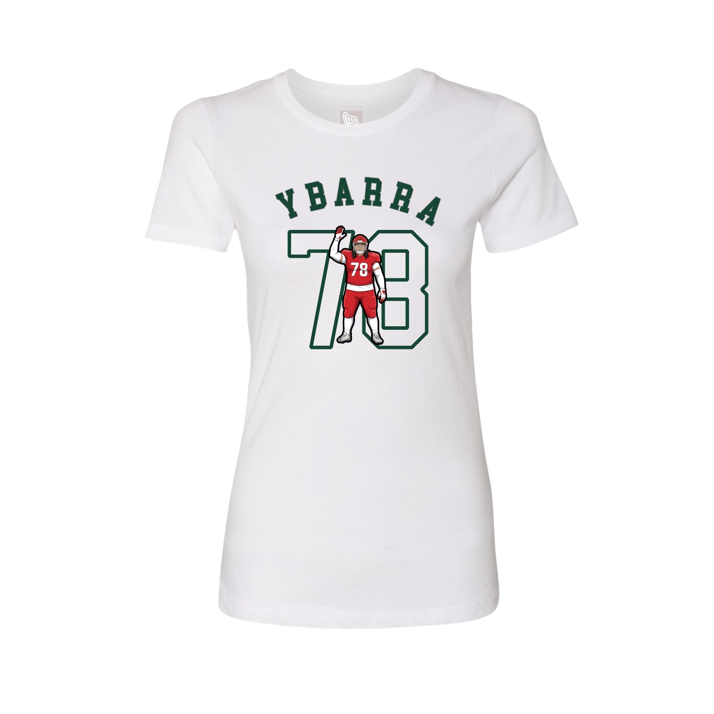 Fitted Women's Tee — Shirsey Arch in White
