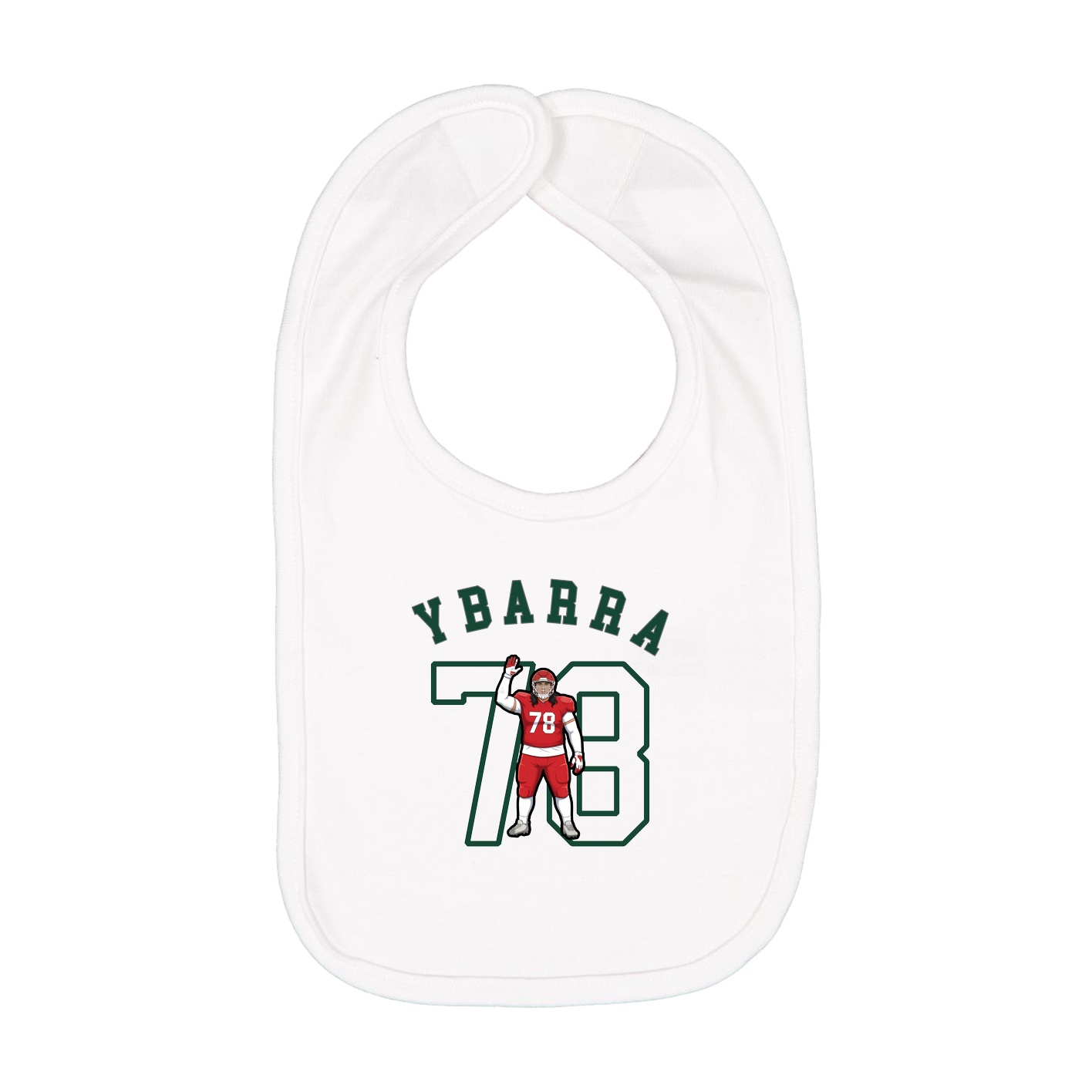 Infant Bib — Shirsey Arch in White