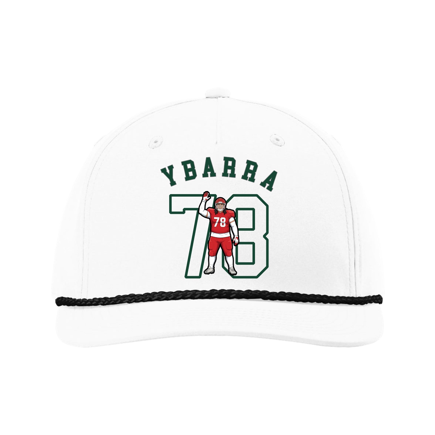 Five-Panel Classic Rope Cap — Shirsey Arch in White