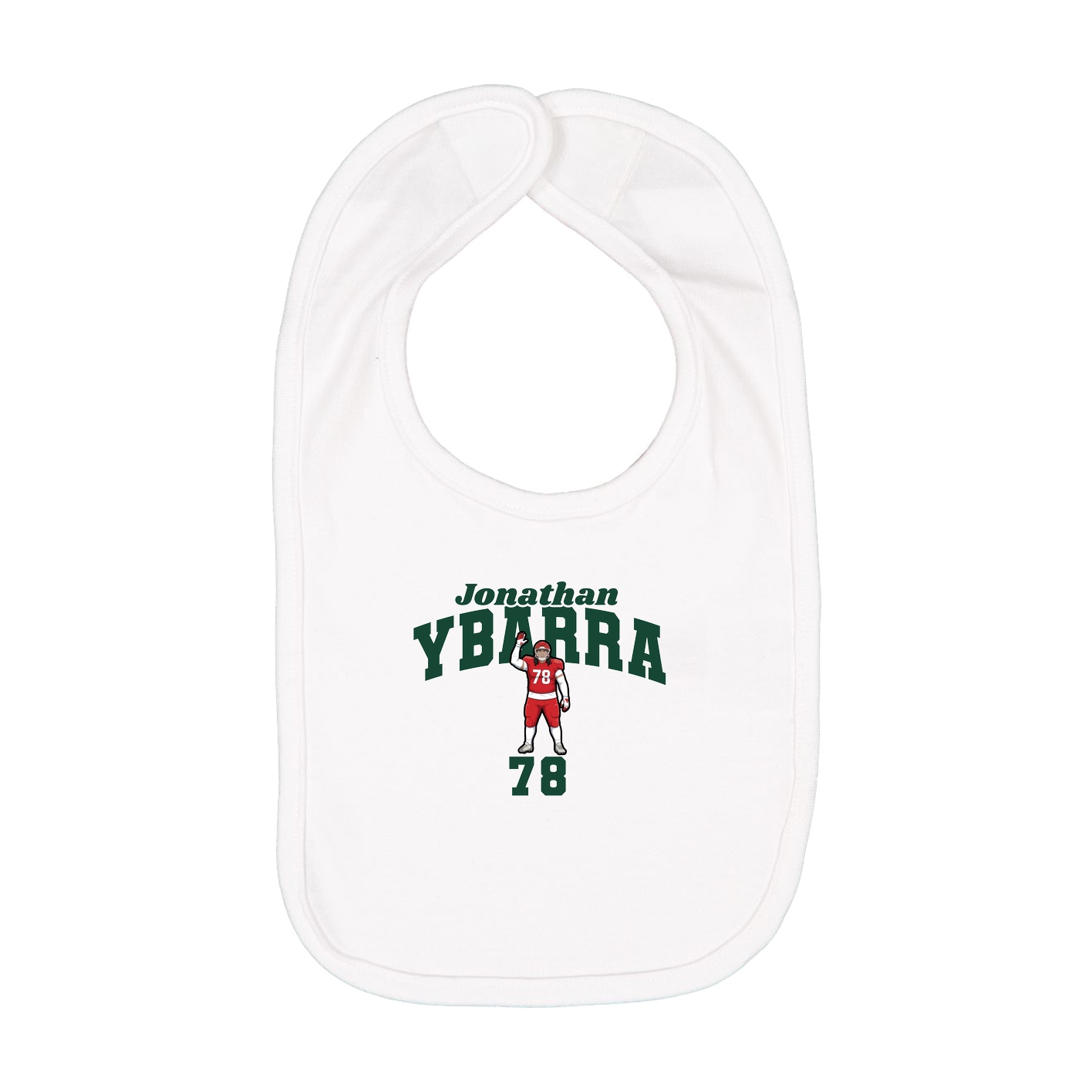Infant Bib — Signature Arch in White