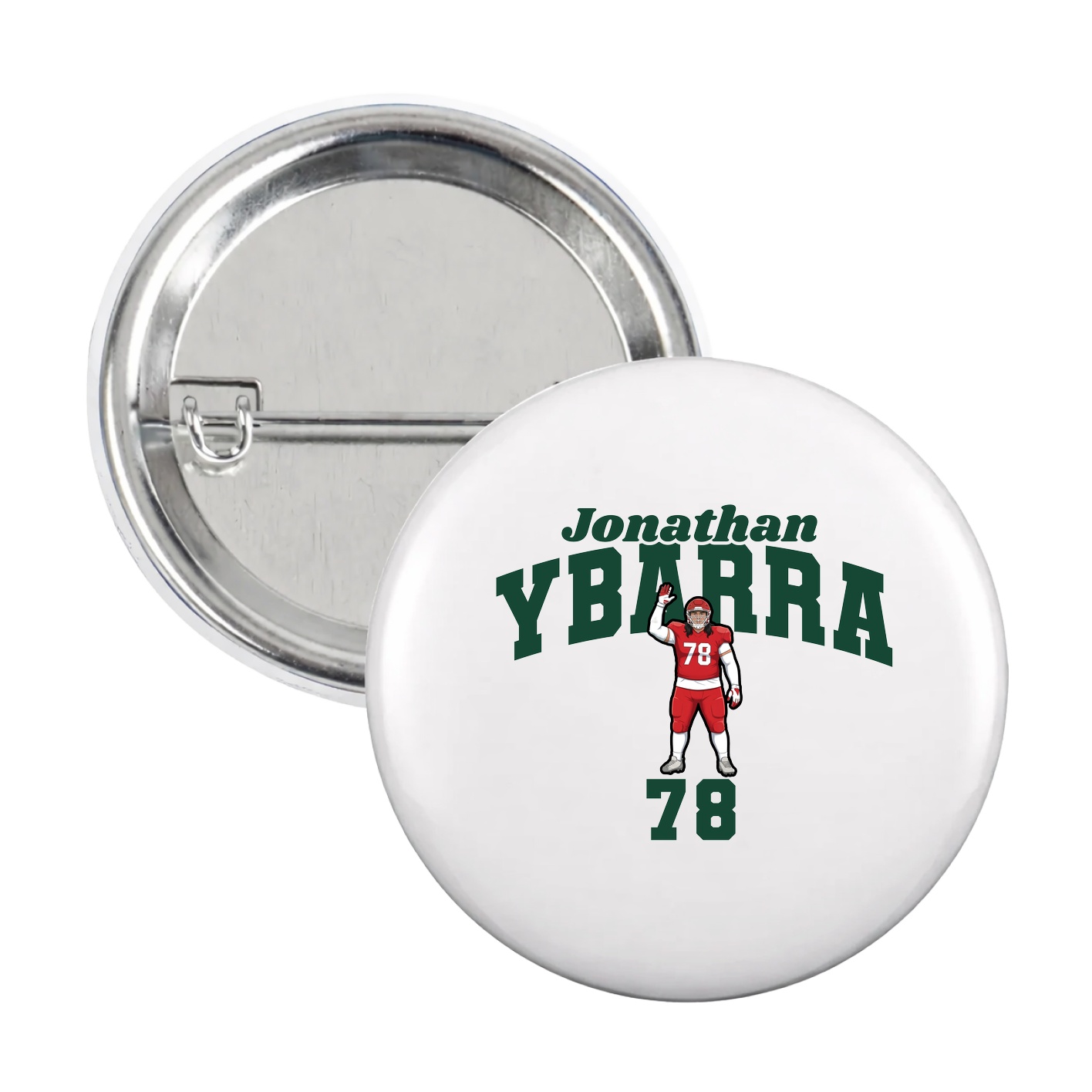 Game Day Button — Signature Arch in White