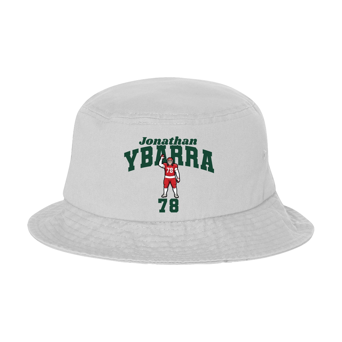Bucket Cap — Signature Arch in White