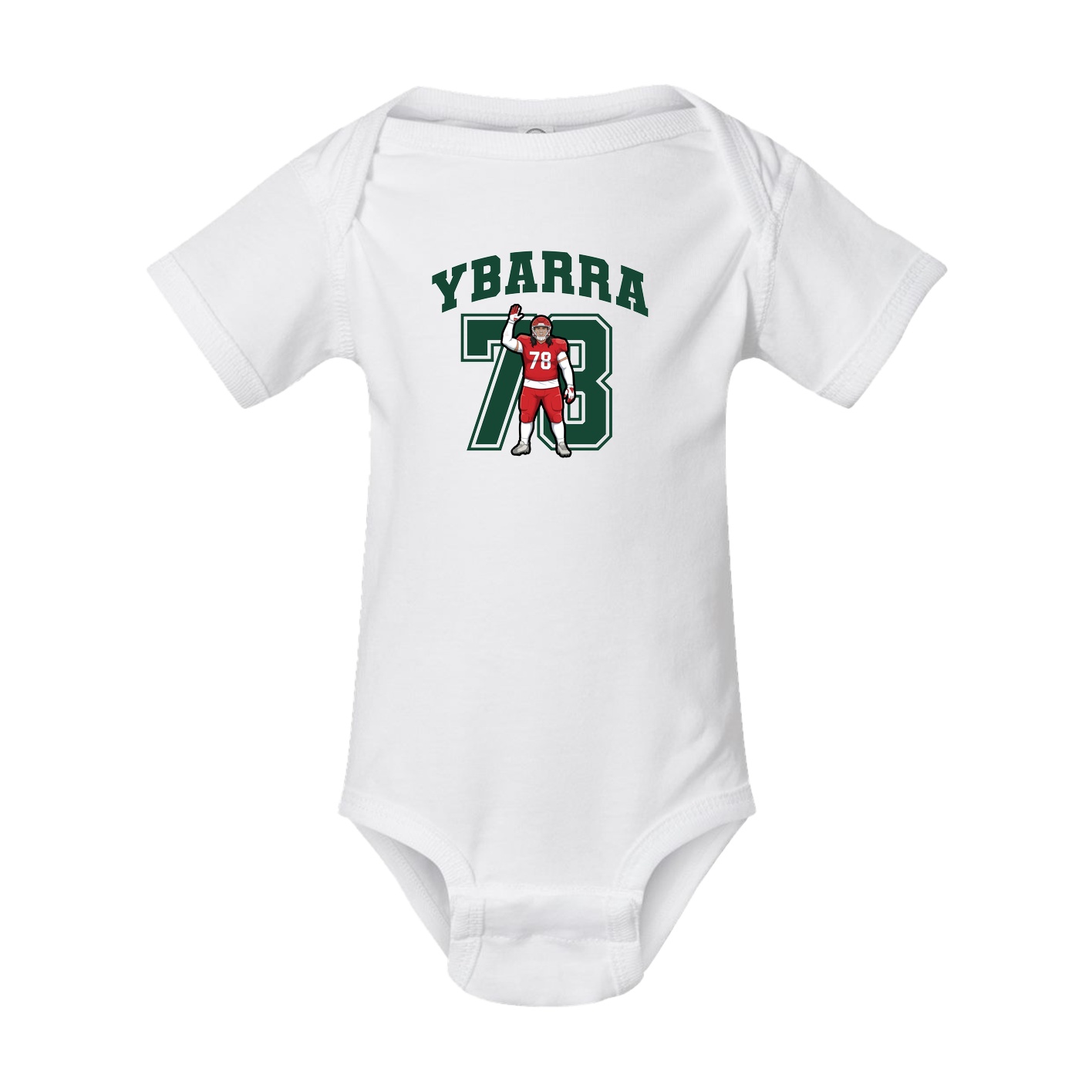 Baby Onesie — Number in White
