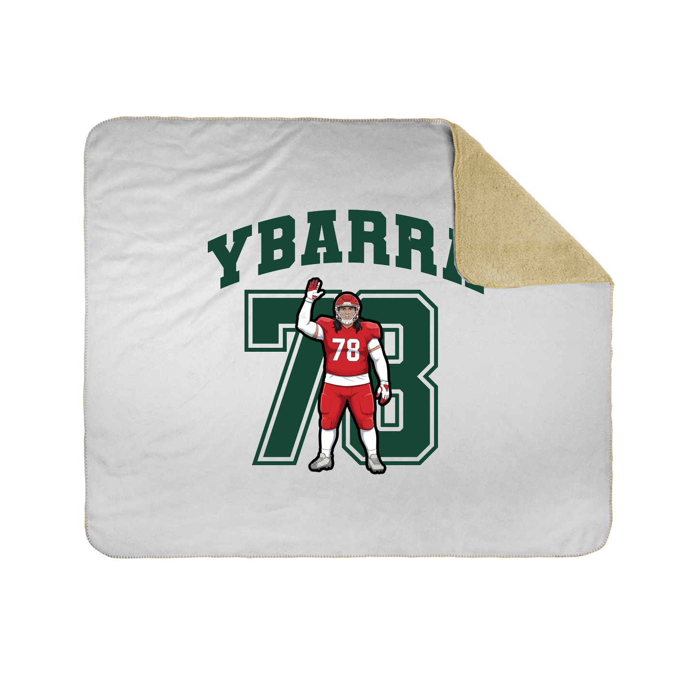 Throw Blanket — Number in White