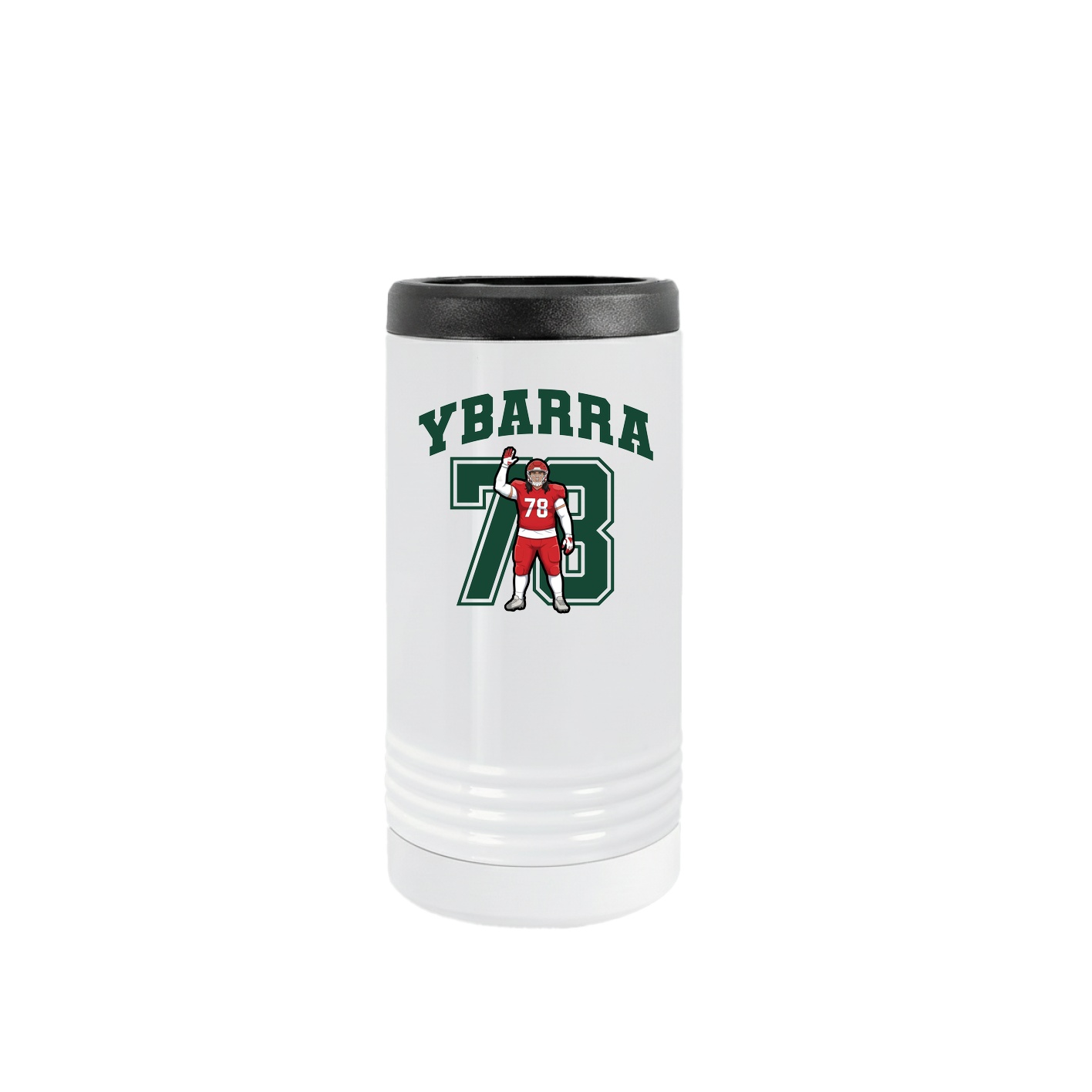 Slim Beverage Holder — Number in White