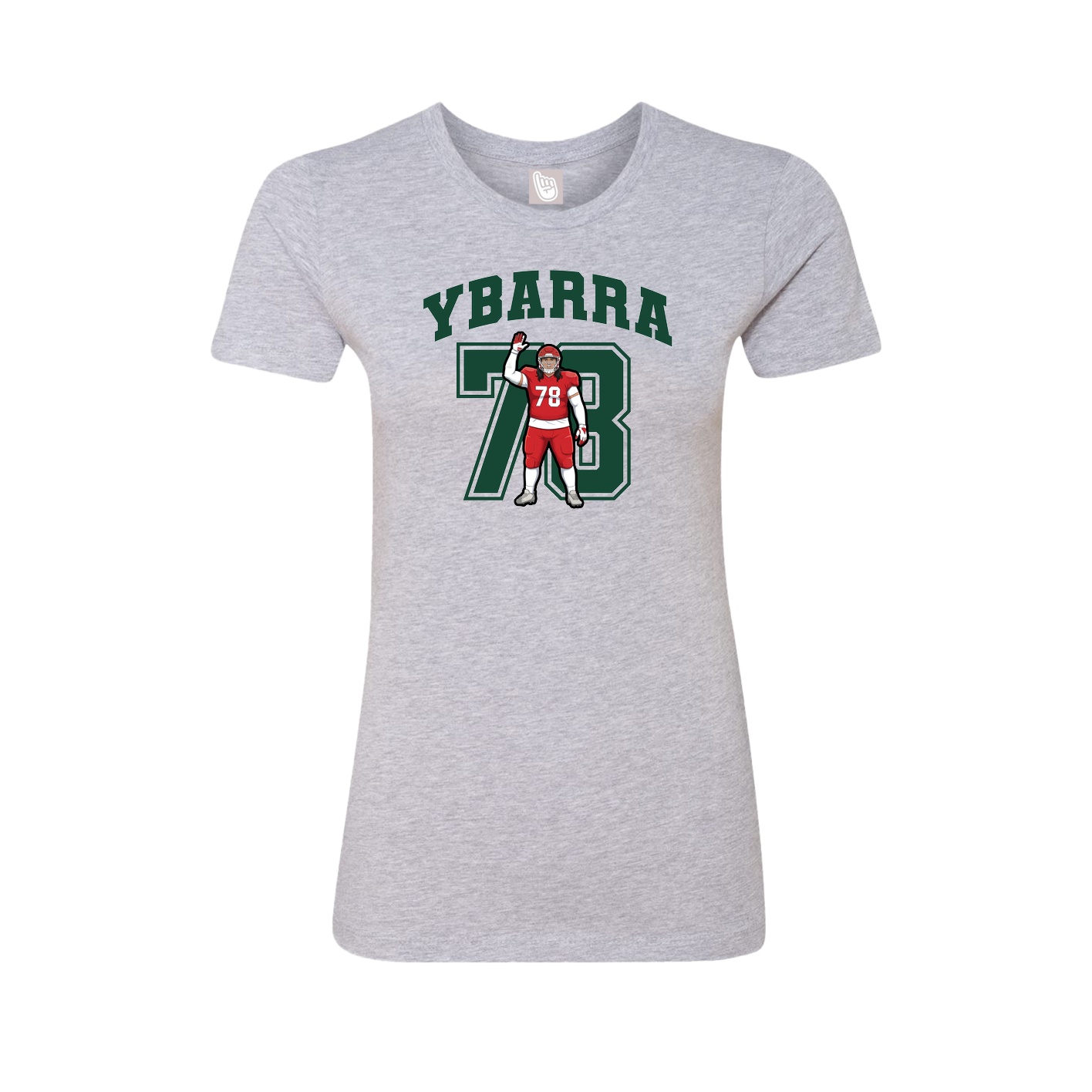 Fitted Women's Tee — Number in Grey