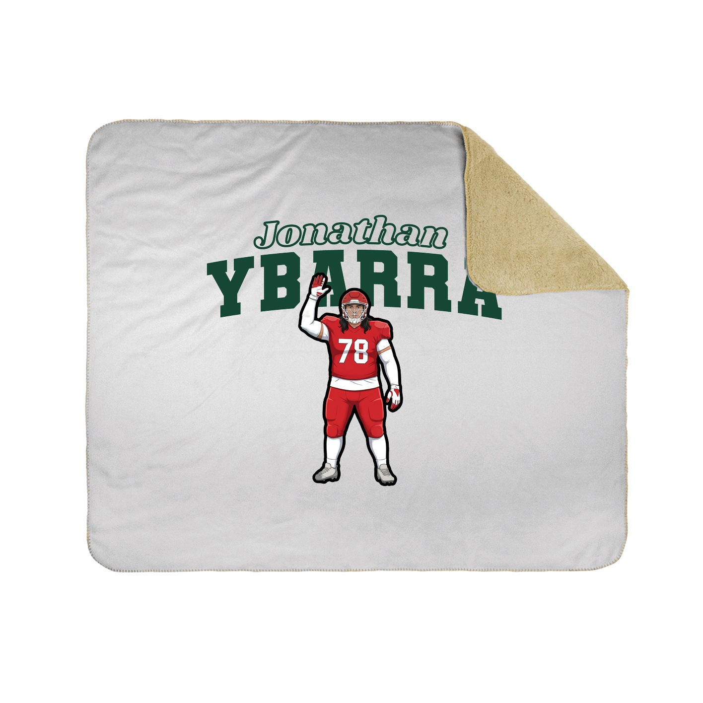 Throw Blanket — Name Arch in White
