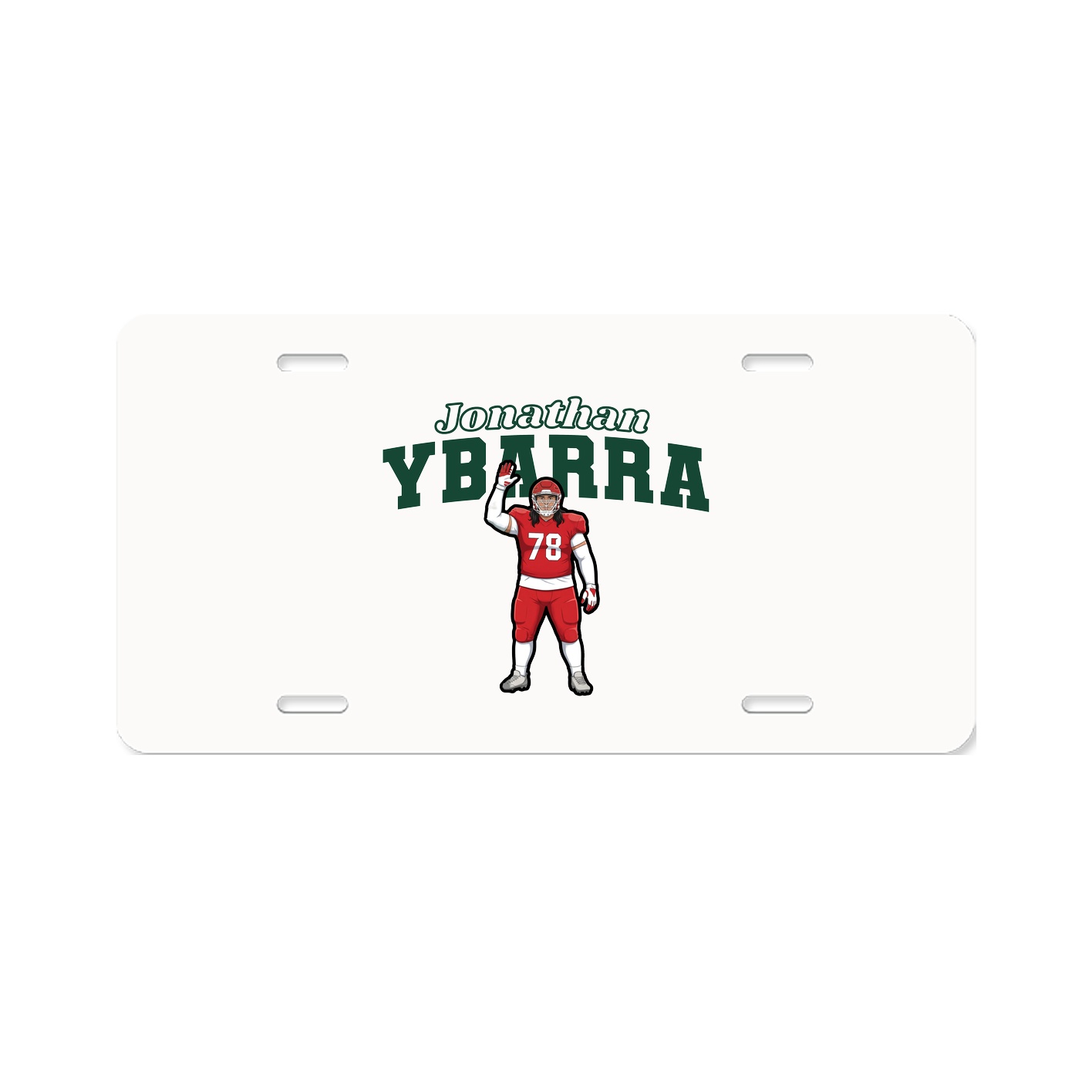 License Plate — Name Arch in Classic