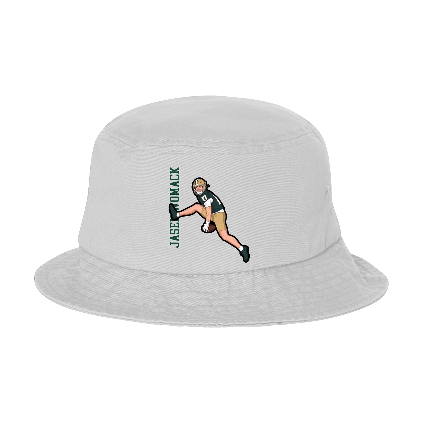 Bucket Cap — Name Vertical in White