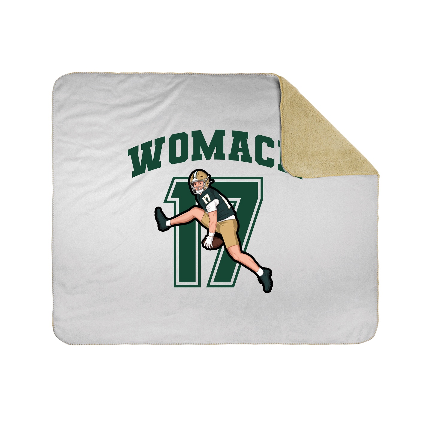 Throw Blanket — Number in White