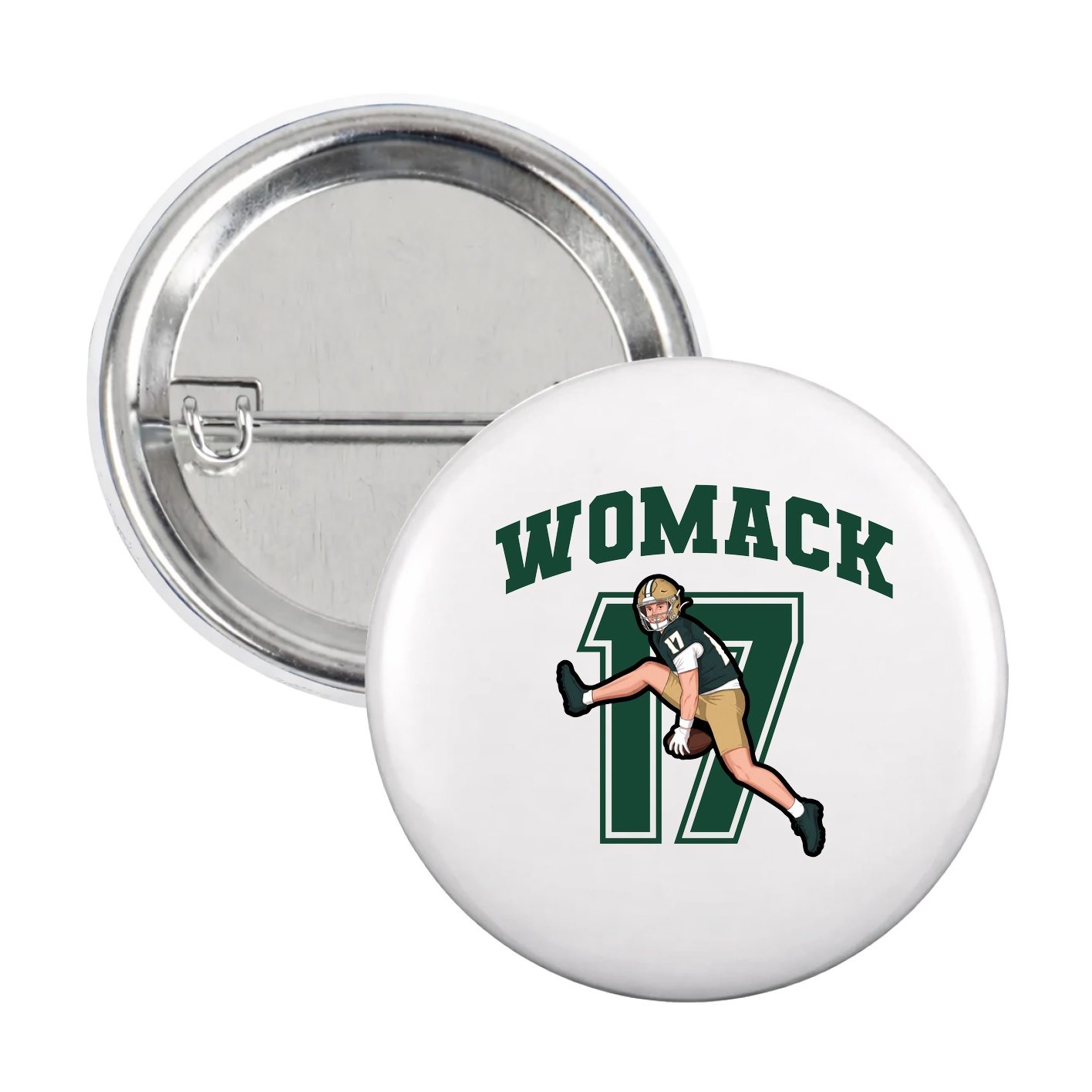 Game Day Button — Number in White