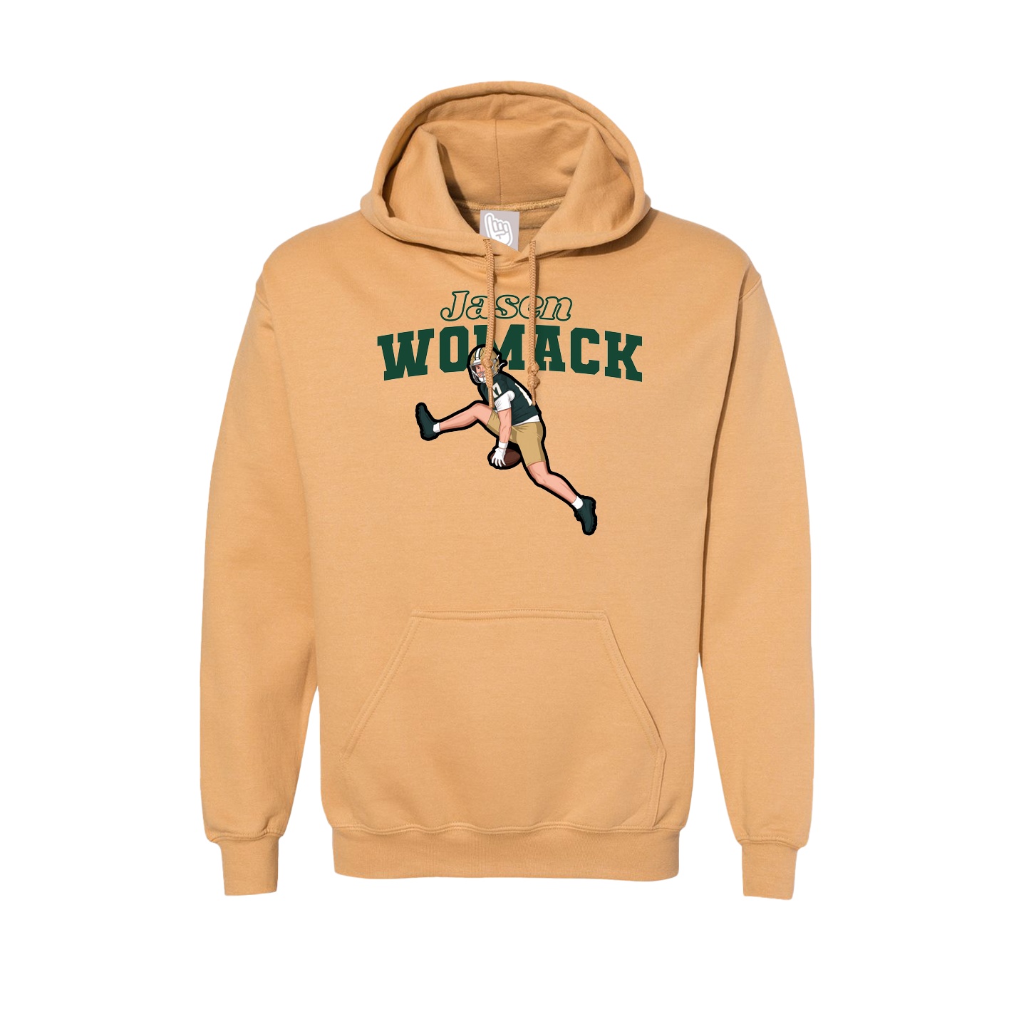 Hoodie — Name Arch in Vegas Gold
