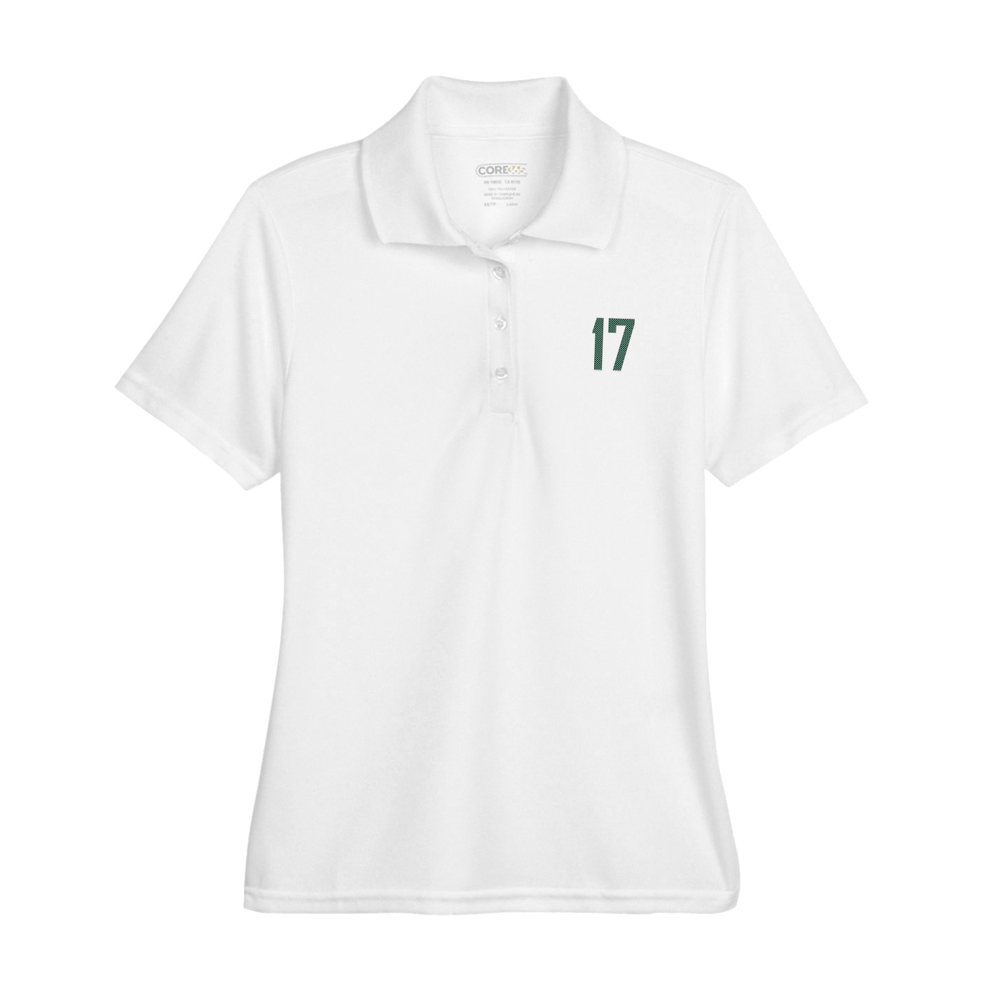 Womens Performance Polo — Front Shirsy in White