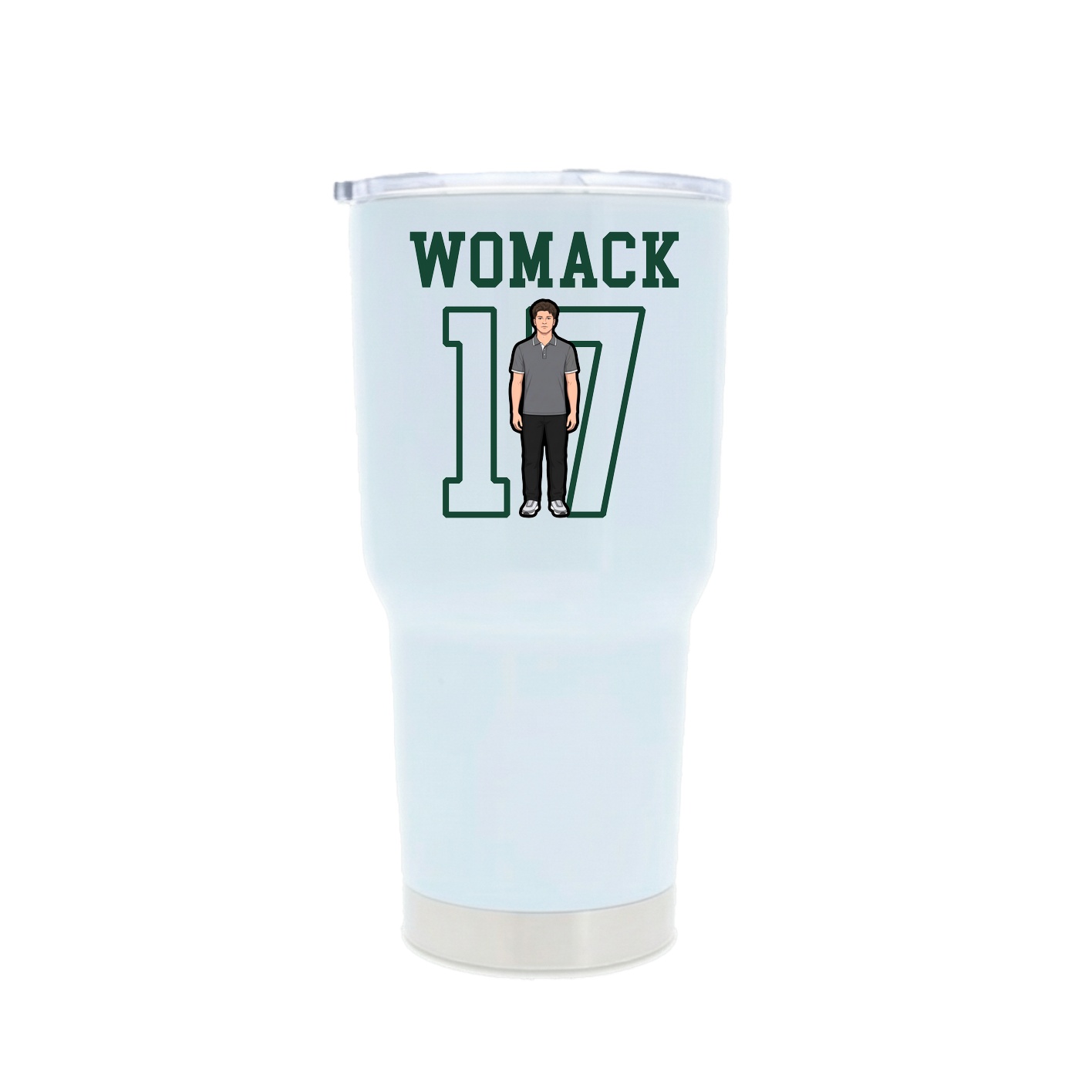 30oz Stainless Steel Tumbler — Shirsey in White