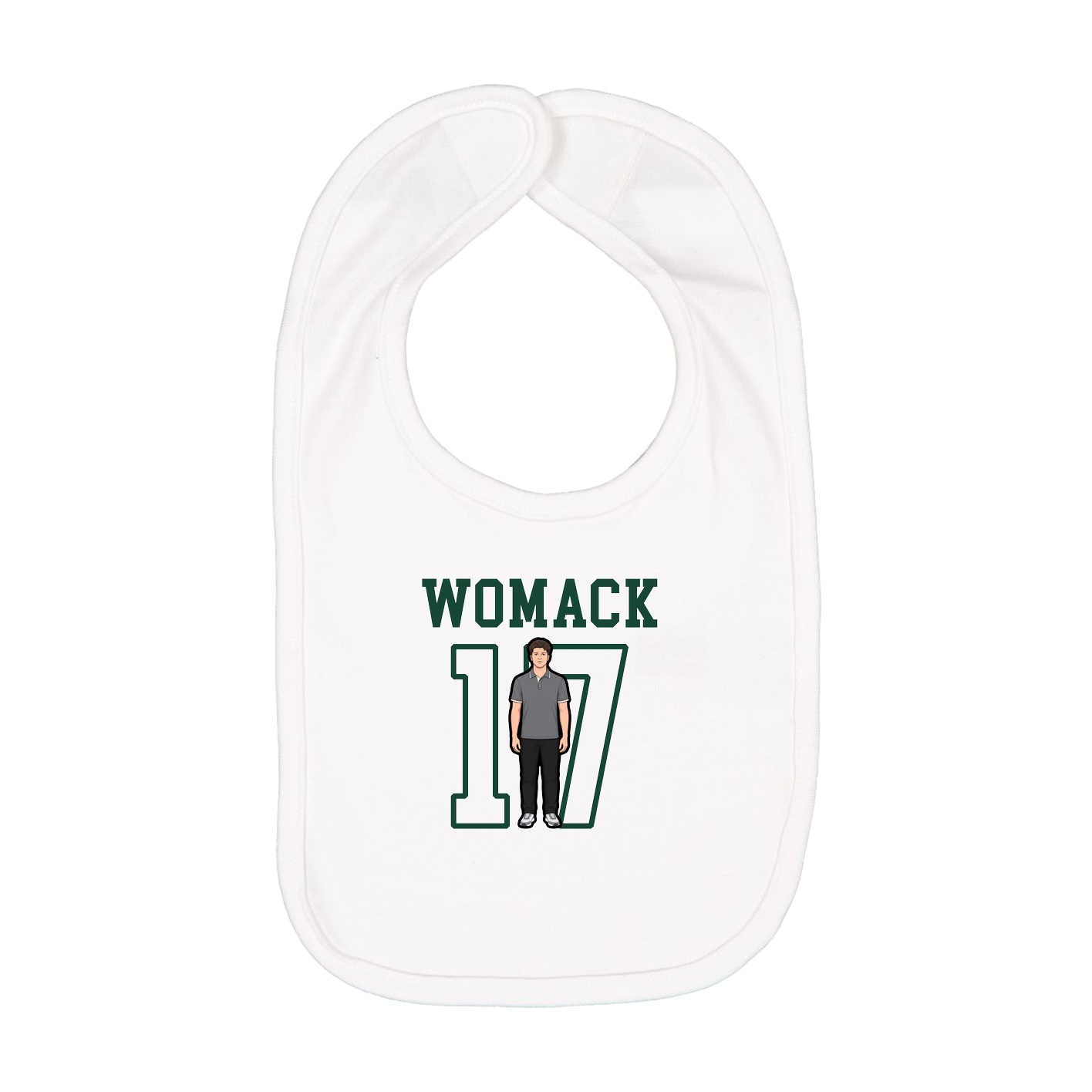 Infant Bib — Shirsey in White