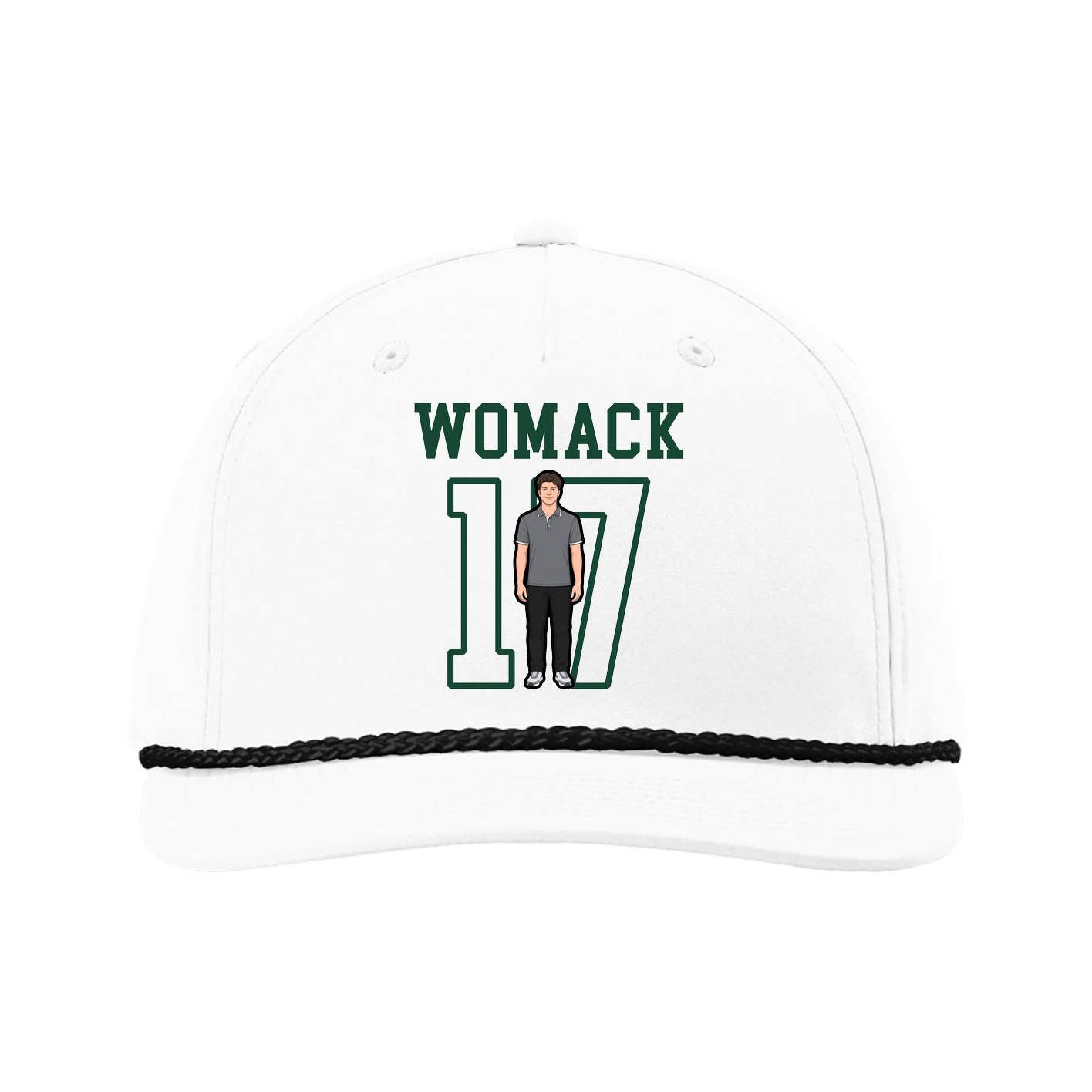 Five-Panel Classic Rope Cap — Shirsey in White