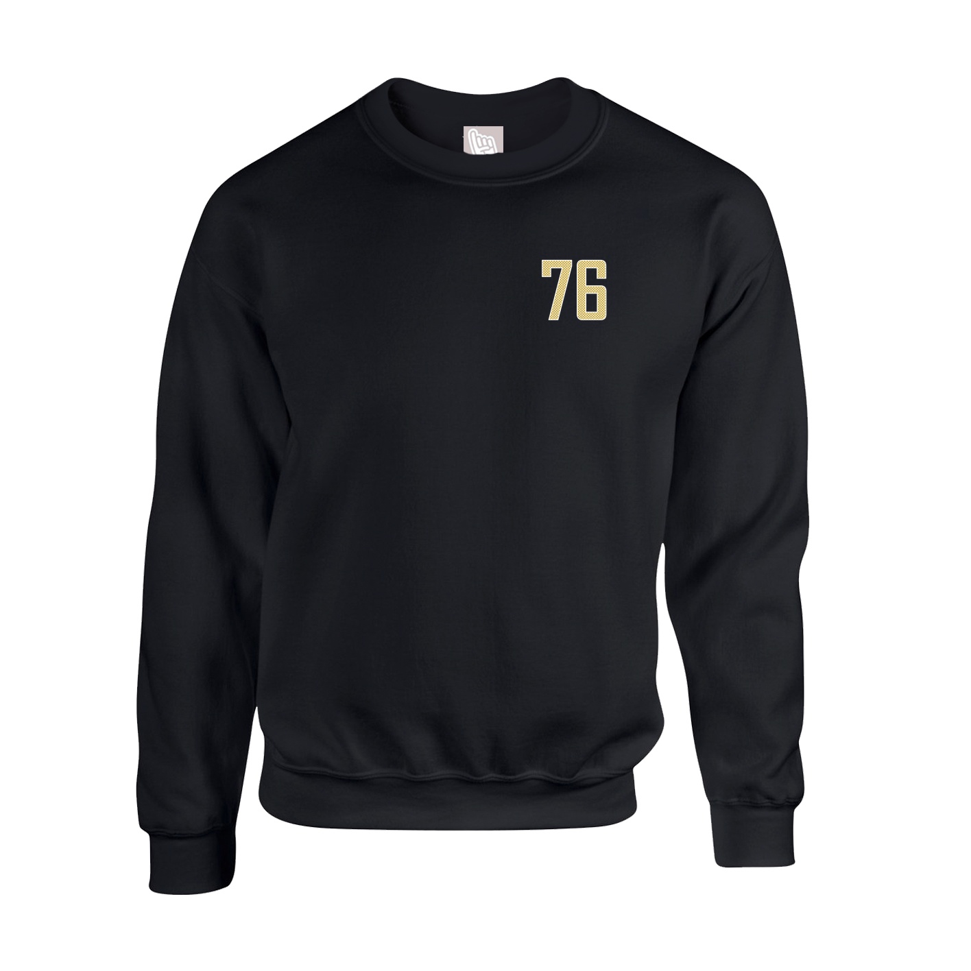 Fleece Crew — Front Shirsy in Black