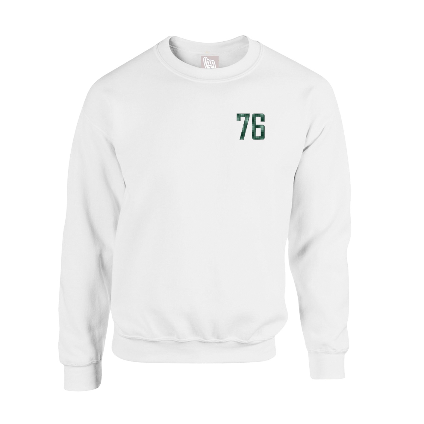 Fleece Crew — Front Shirsy in White