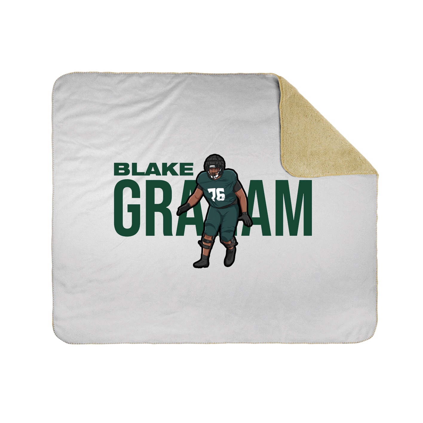 Throw Blanket — Player Name in White